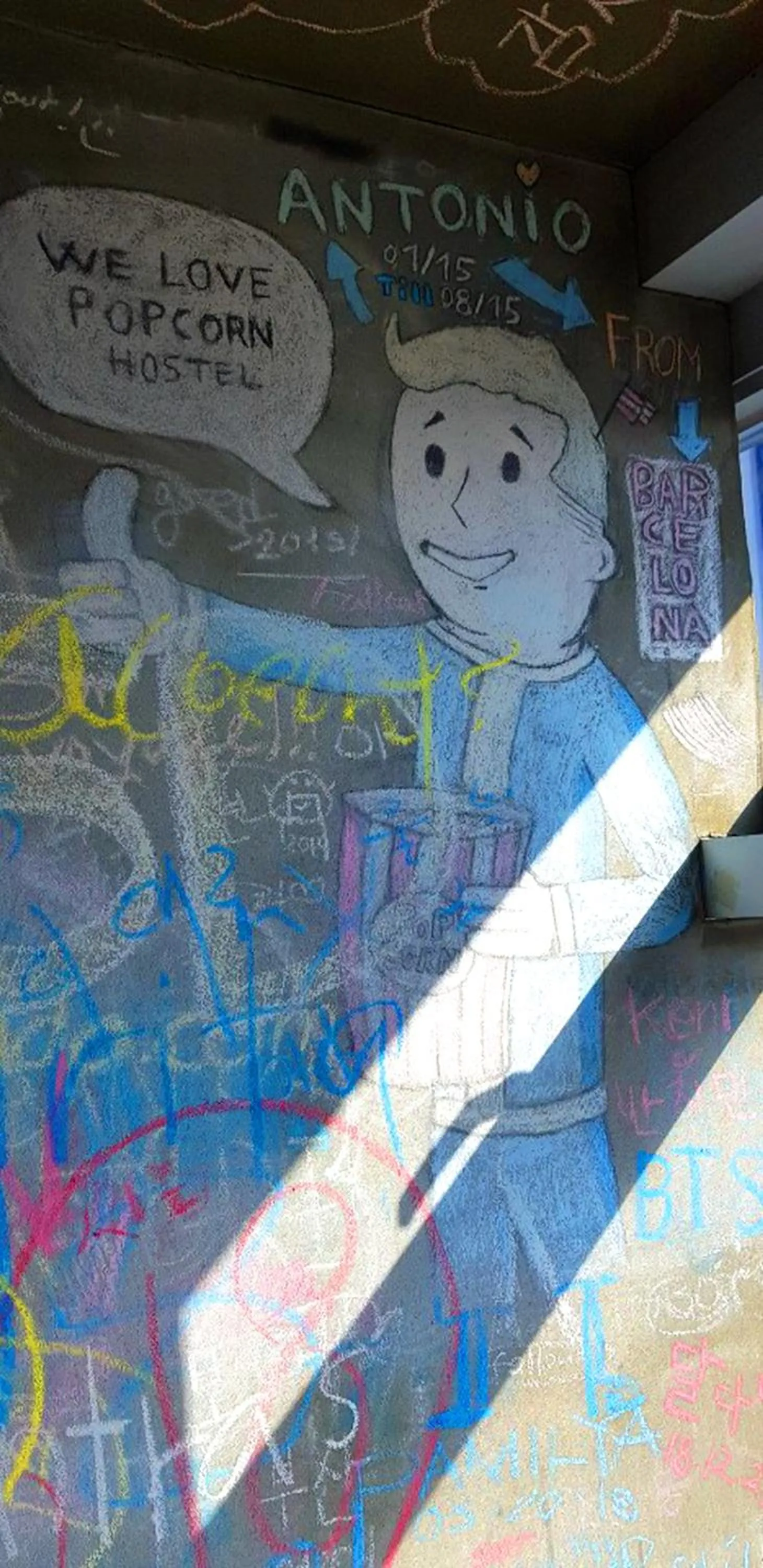 Logo/Certificate/Sign in Busan Popcorn Hostel