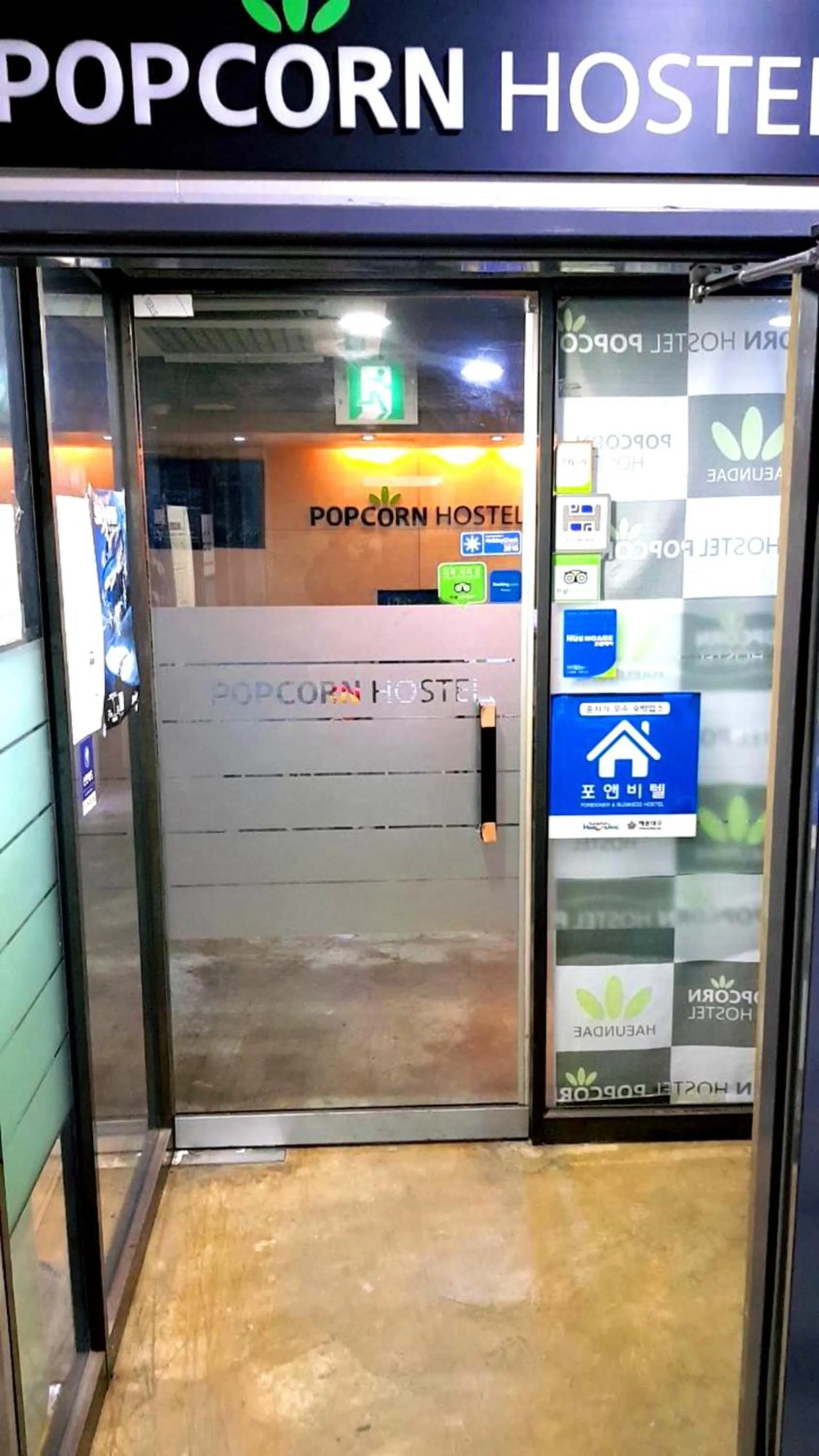 Facade/entrance in Busan Popcorn Hostel