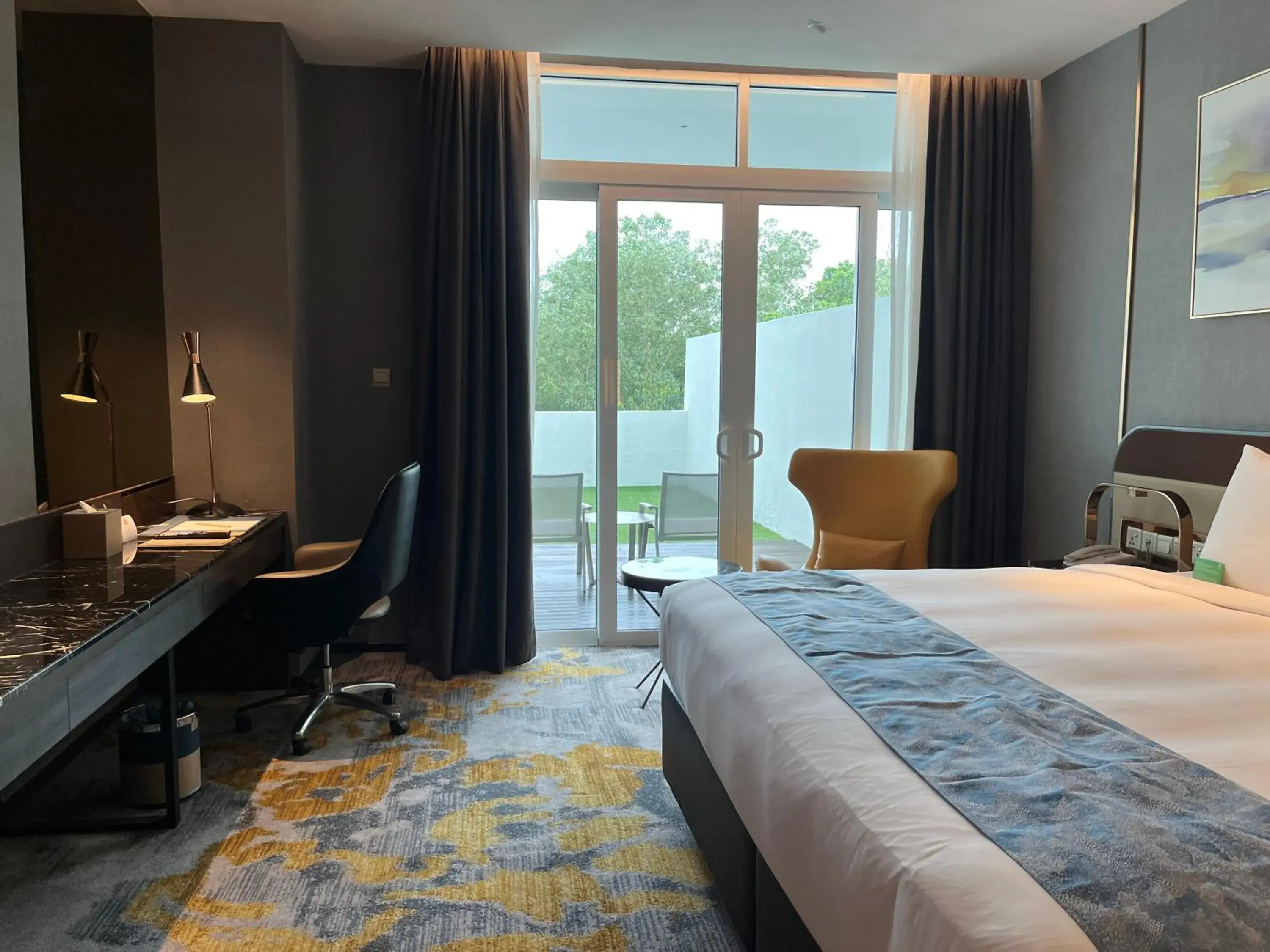 Patio Premier King Room in Ames Hotel Patio Premier King Room in Ames Hotel