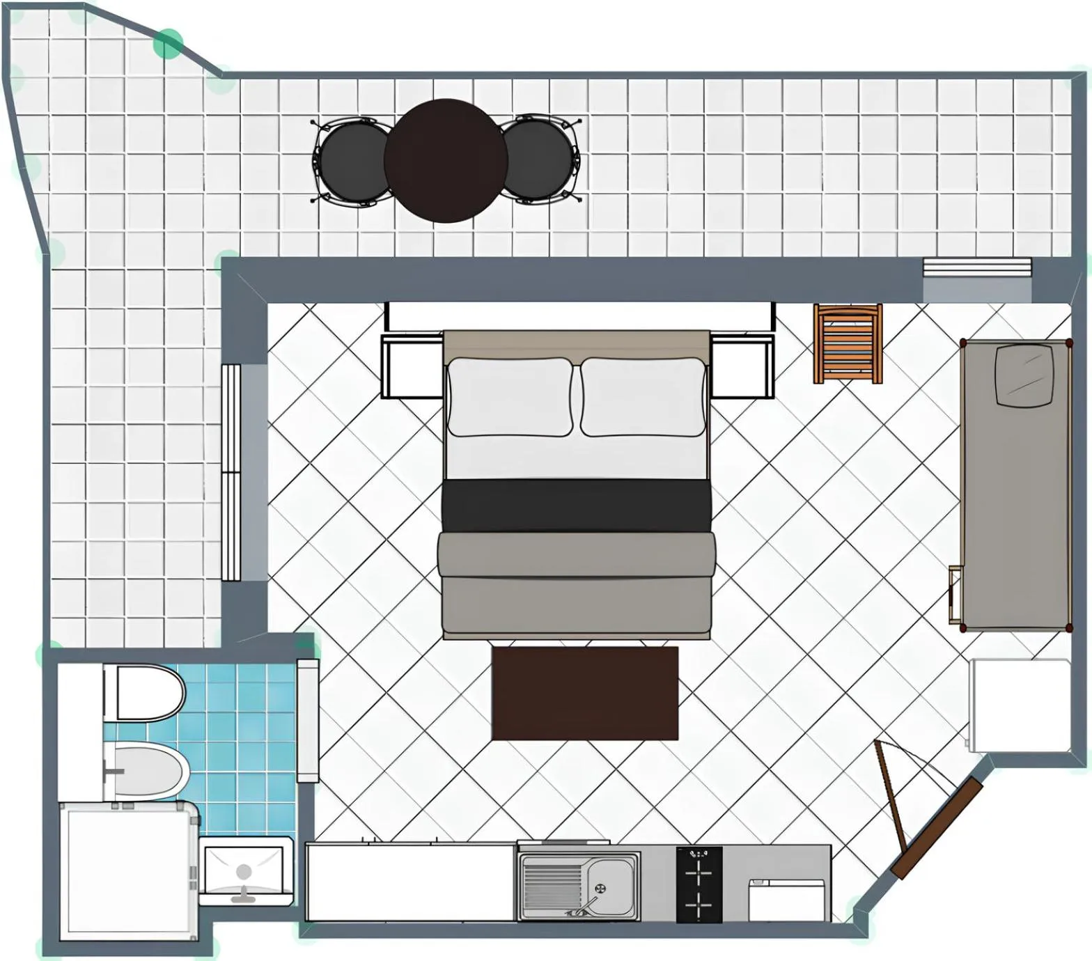 Floor plan in Residence Le Vele