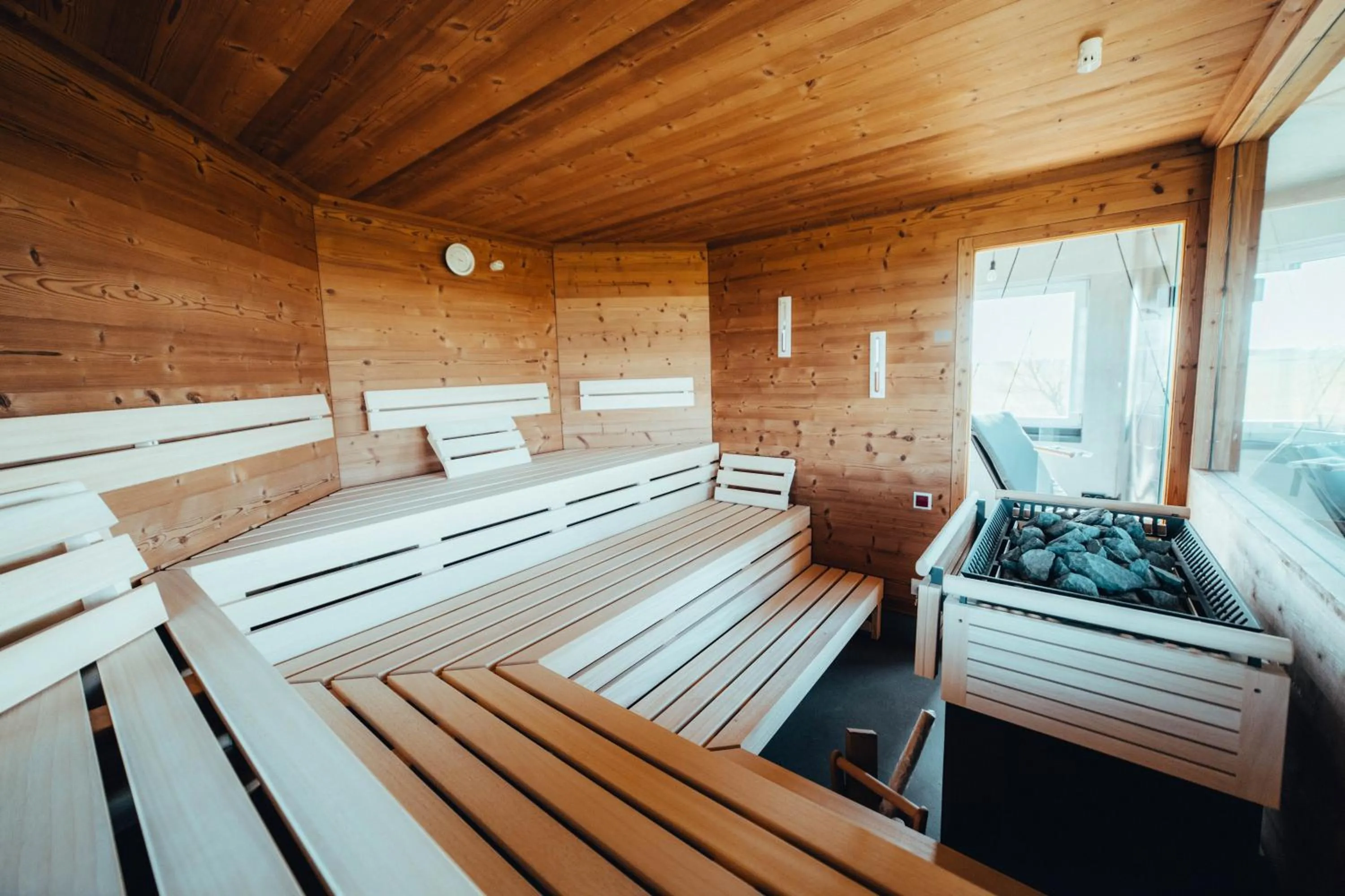 Sauna, Bed in Hotel und Spa Lundenbergsand
