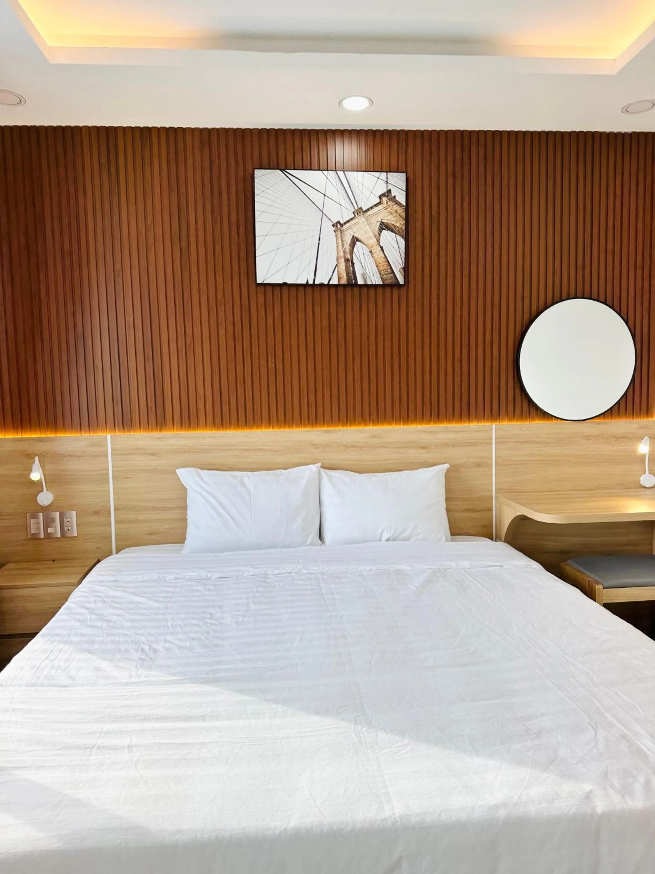 Bed in Ngọc Anh Hotel