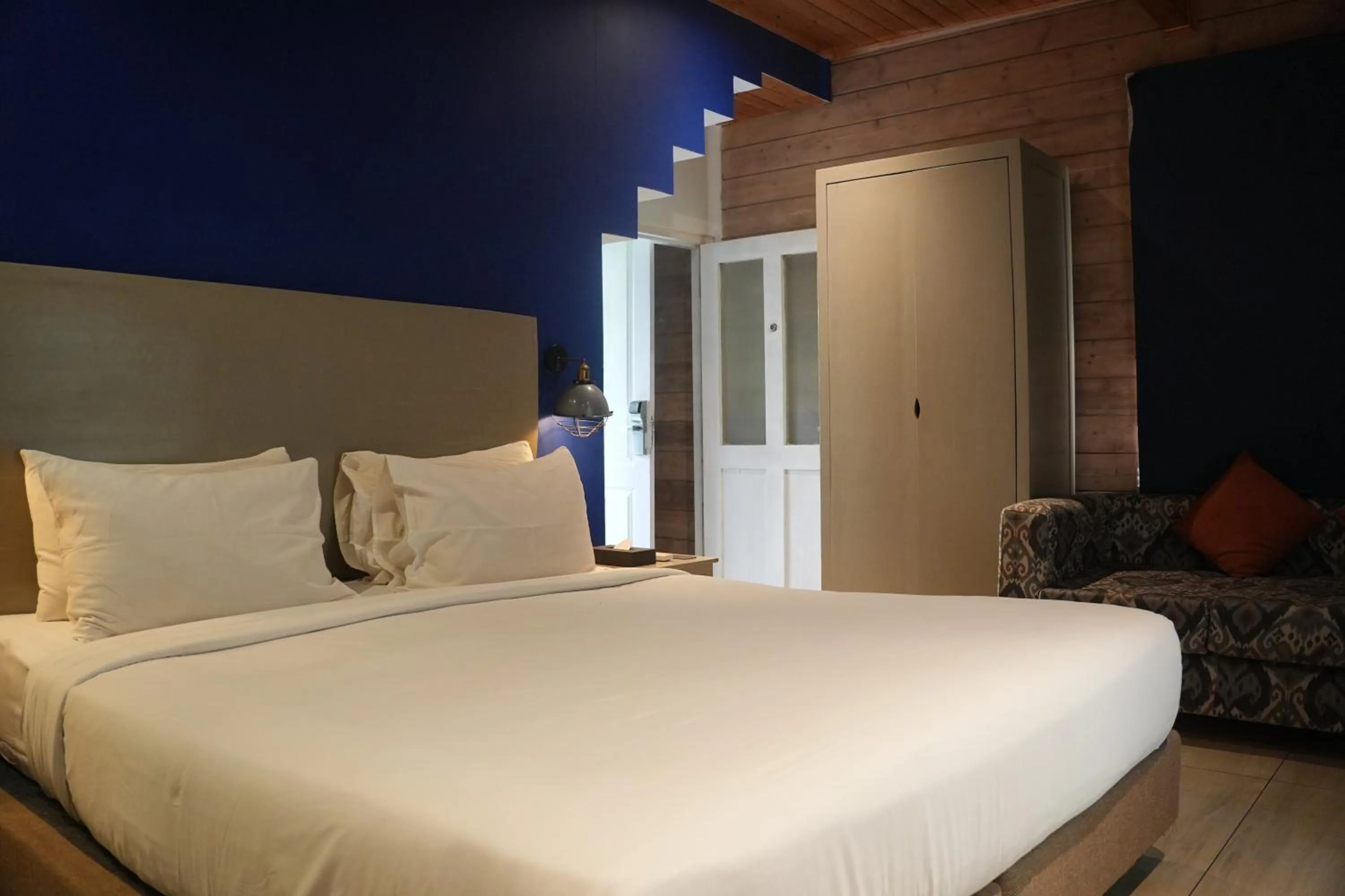 Bedroom, Bed in Living Room Beach Resort