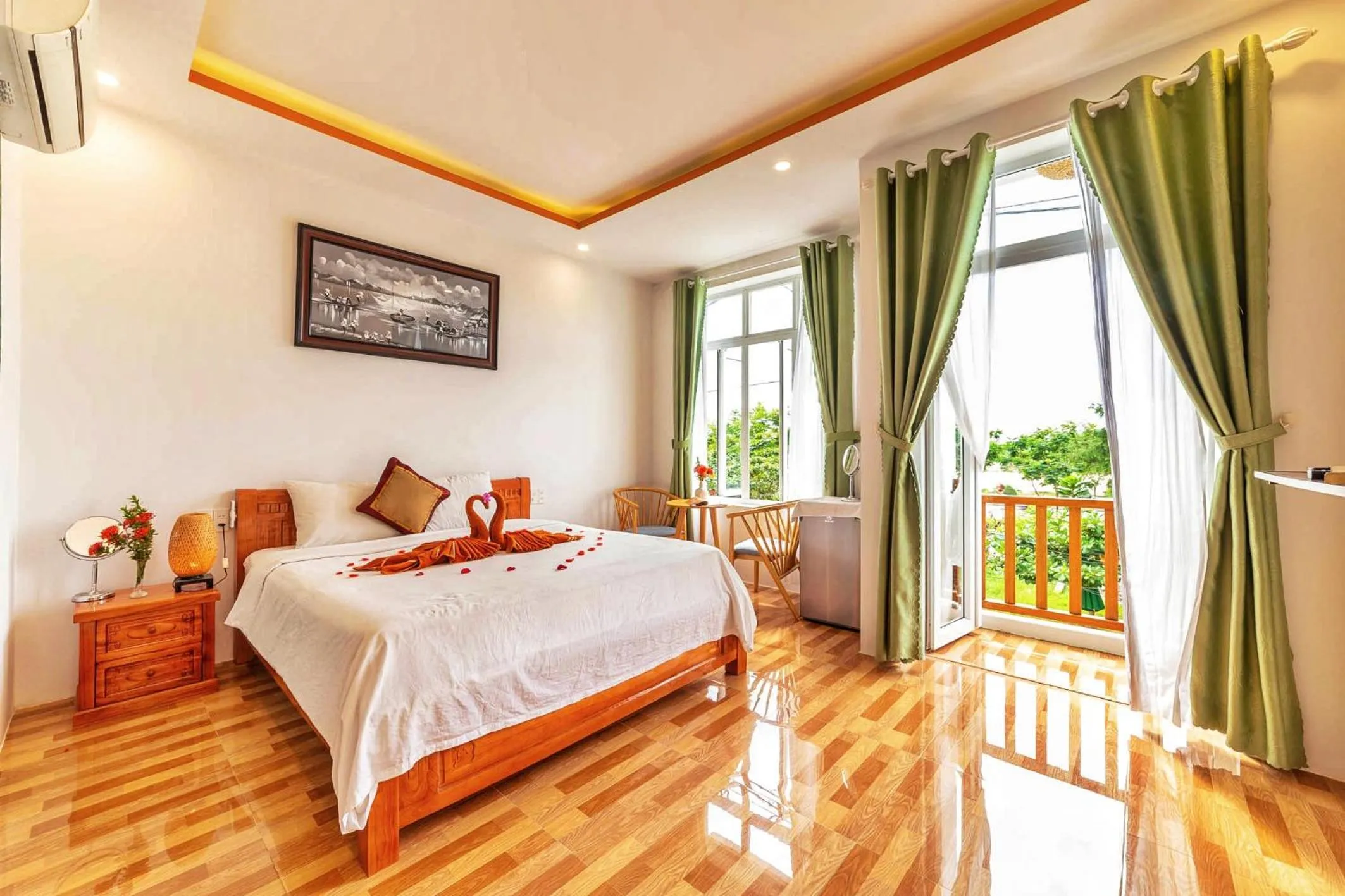 Bedroom, Bed in An Bang beach White Sand Sea Villa
