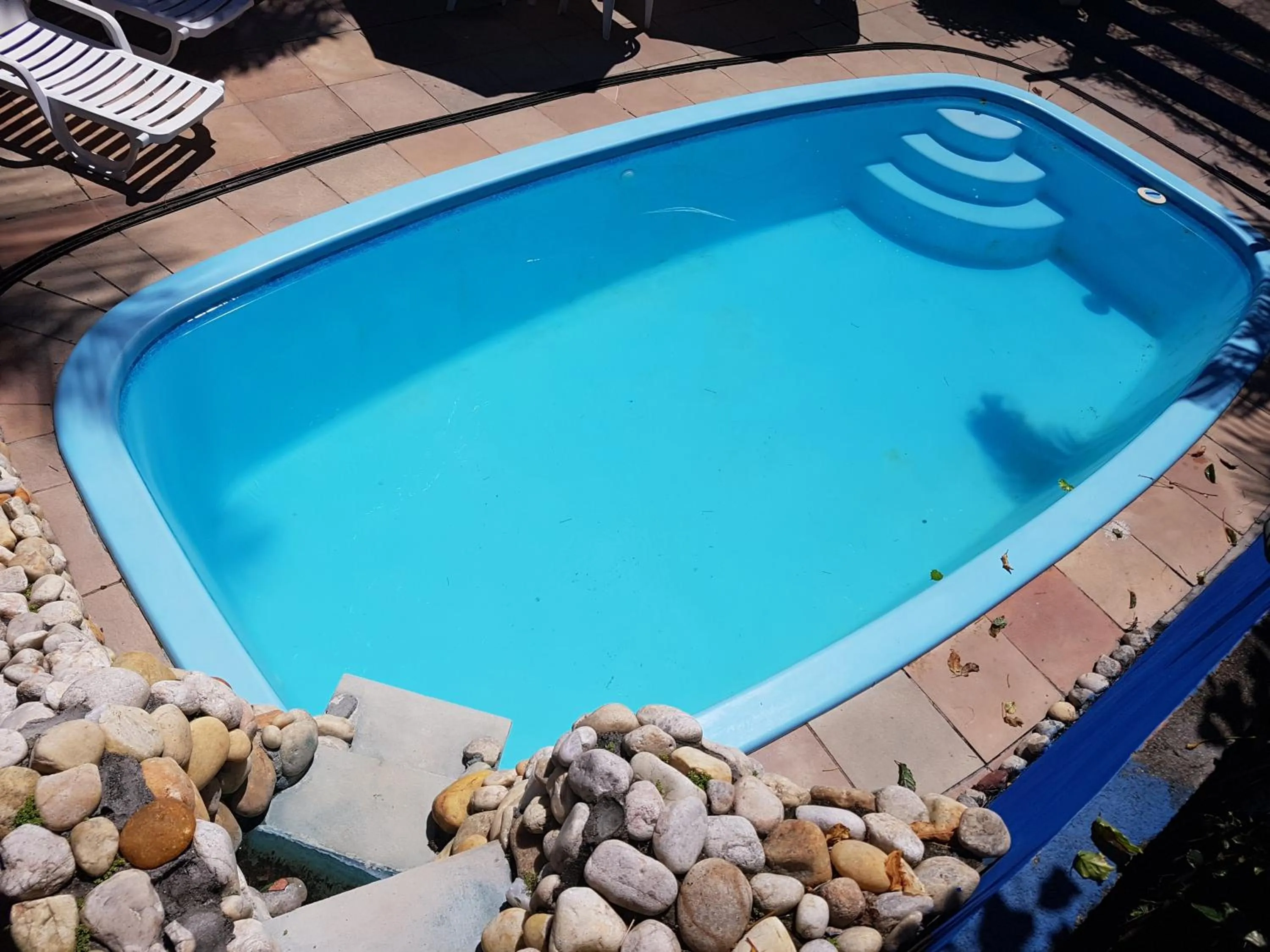 Pool view in Pousada A Flor da Terra