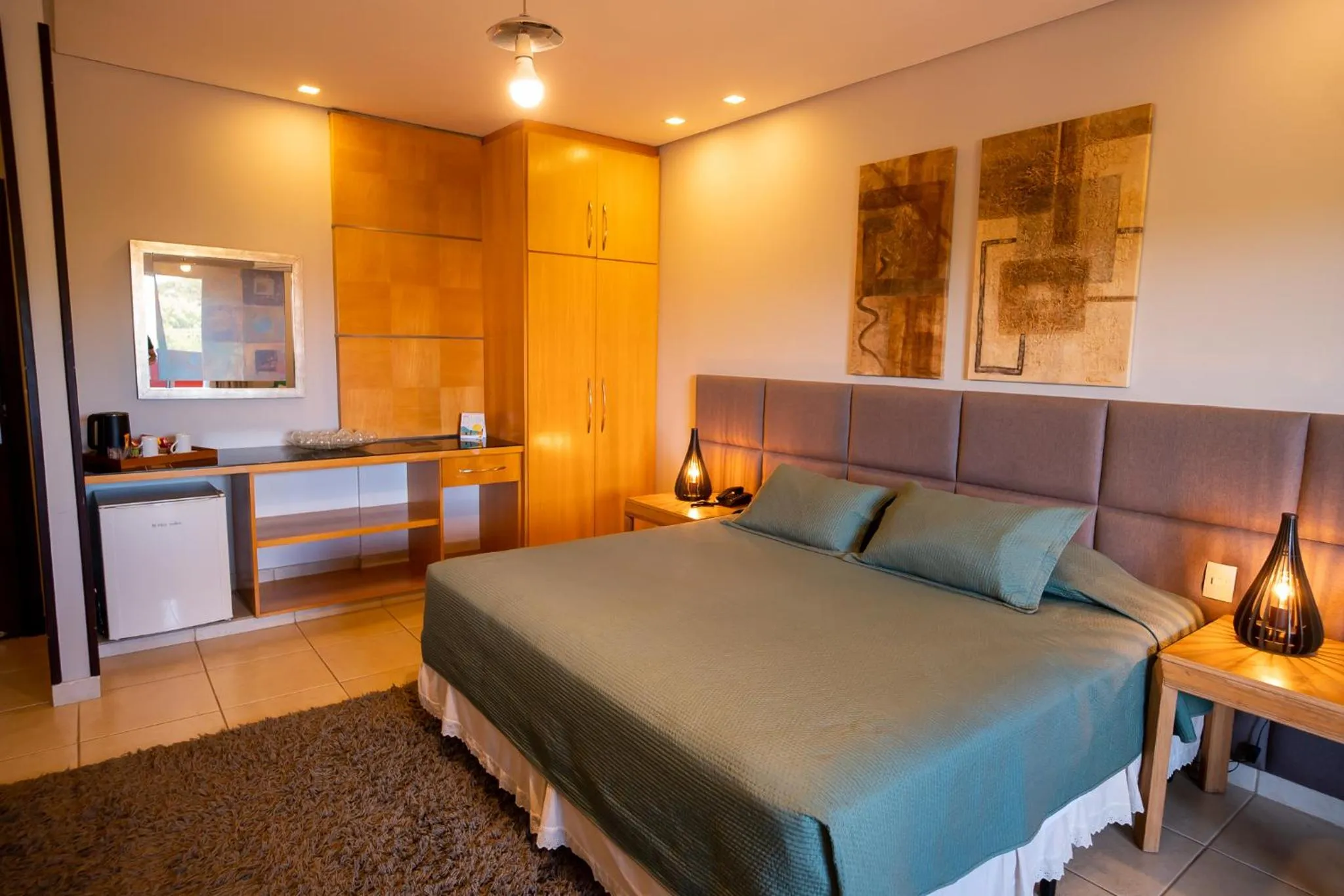 Bed in Hotel das Palmeiras