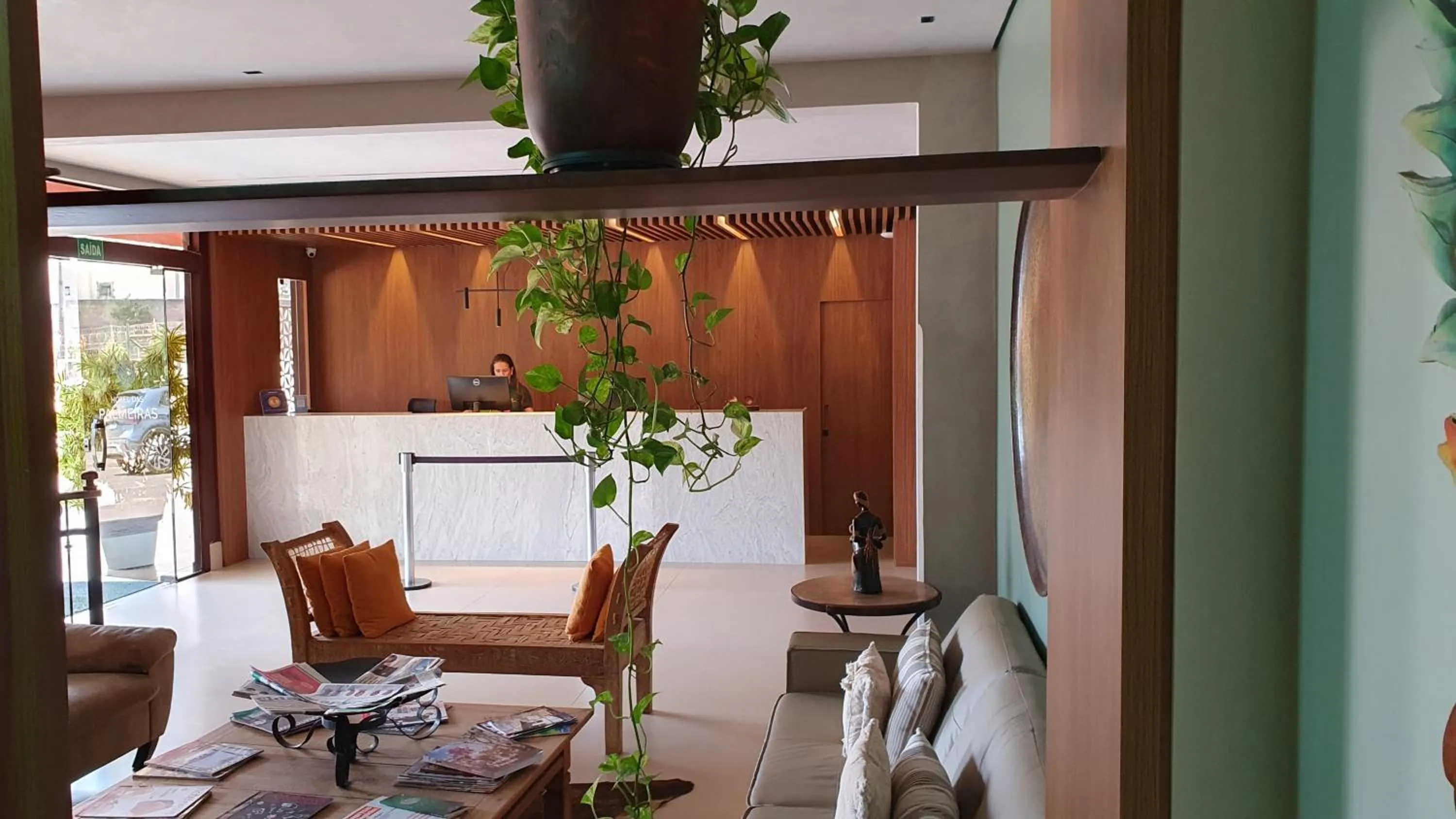 Lobby or reception in Hotel das Palmeiras