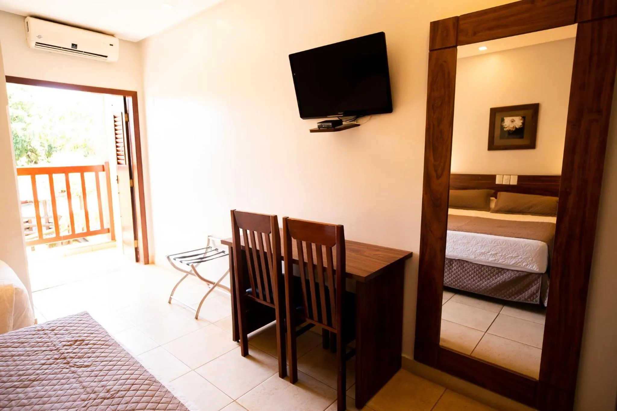 Bed in Hotel das Palmeiras