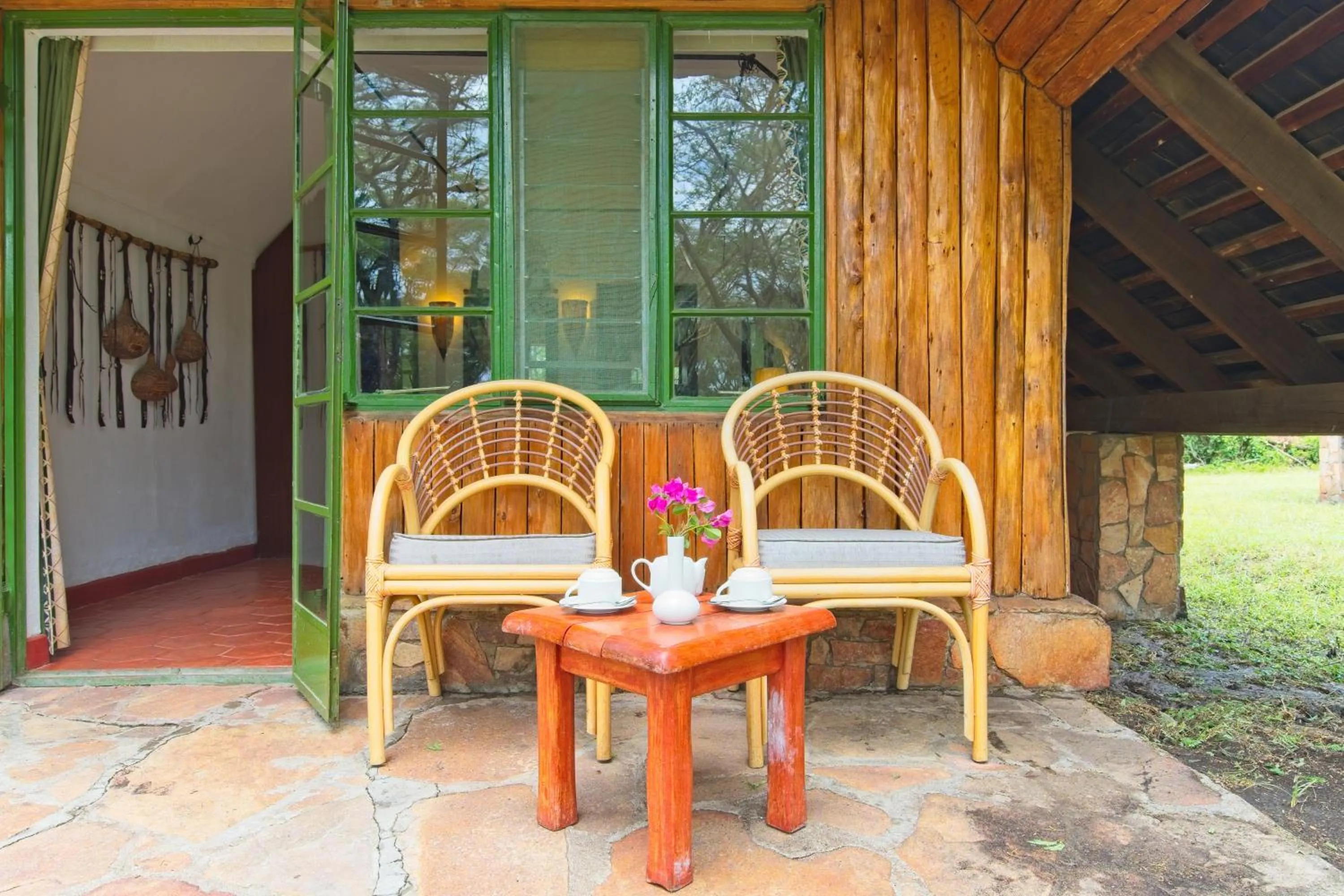 Facade/entrance in Muthu Keekorok Lodge, Maasai Mara, Narok