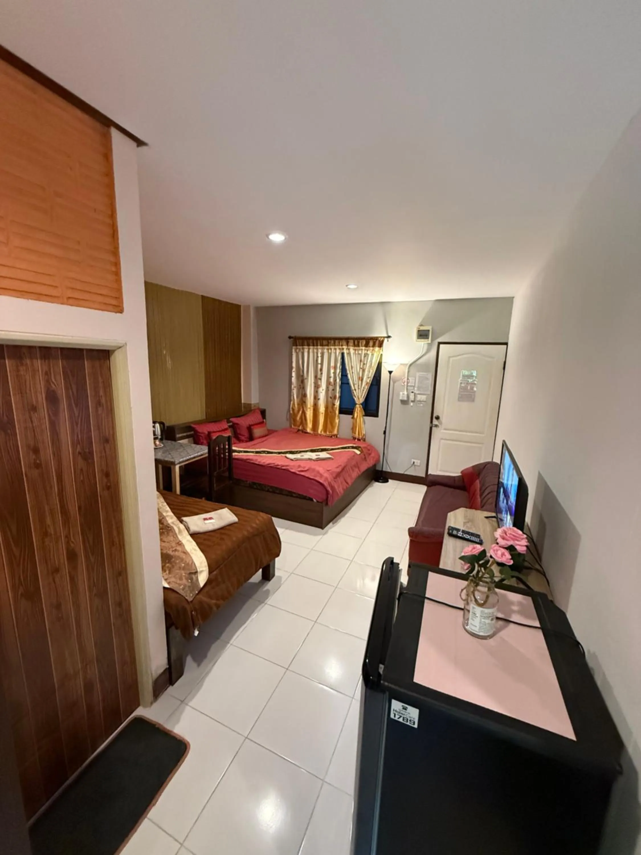 Bed in Sandee Place Mountain View Hotel โรงแรมแสนดีเพลส เมาเท่นวิว จอมทอง