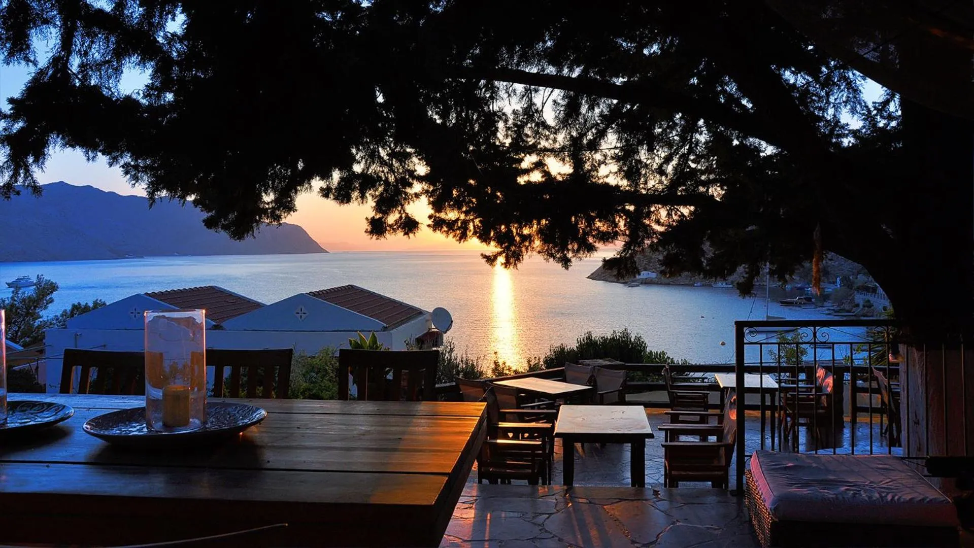 Seating area in Niriides Hotel Apartments