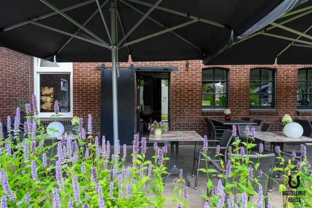 Garden view in Hostellerie Horst
