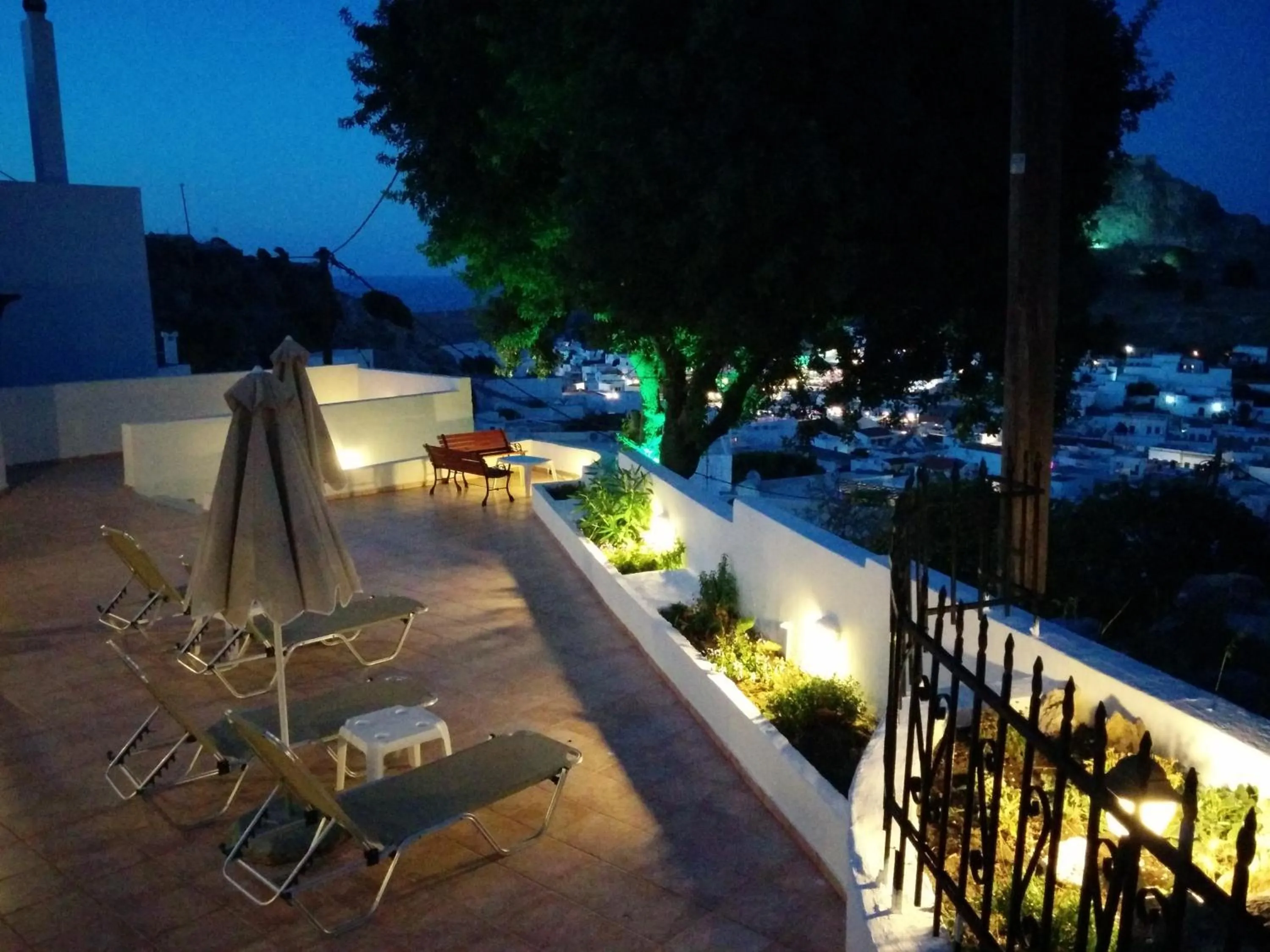 Patio in Little Lindos Sea View Studios