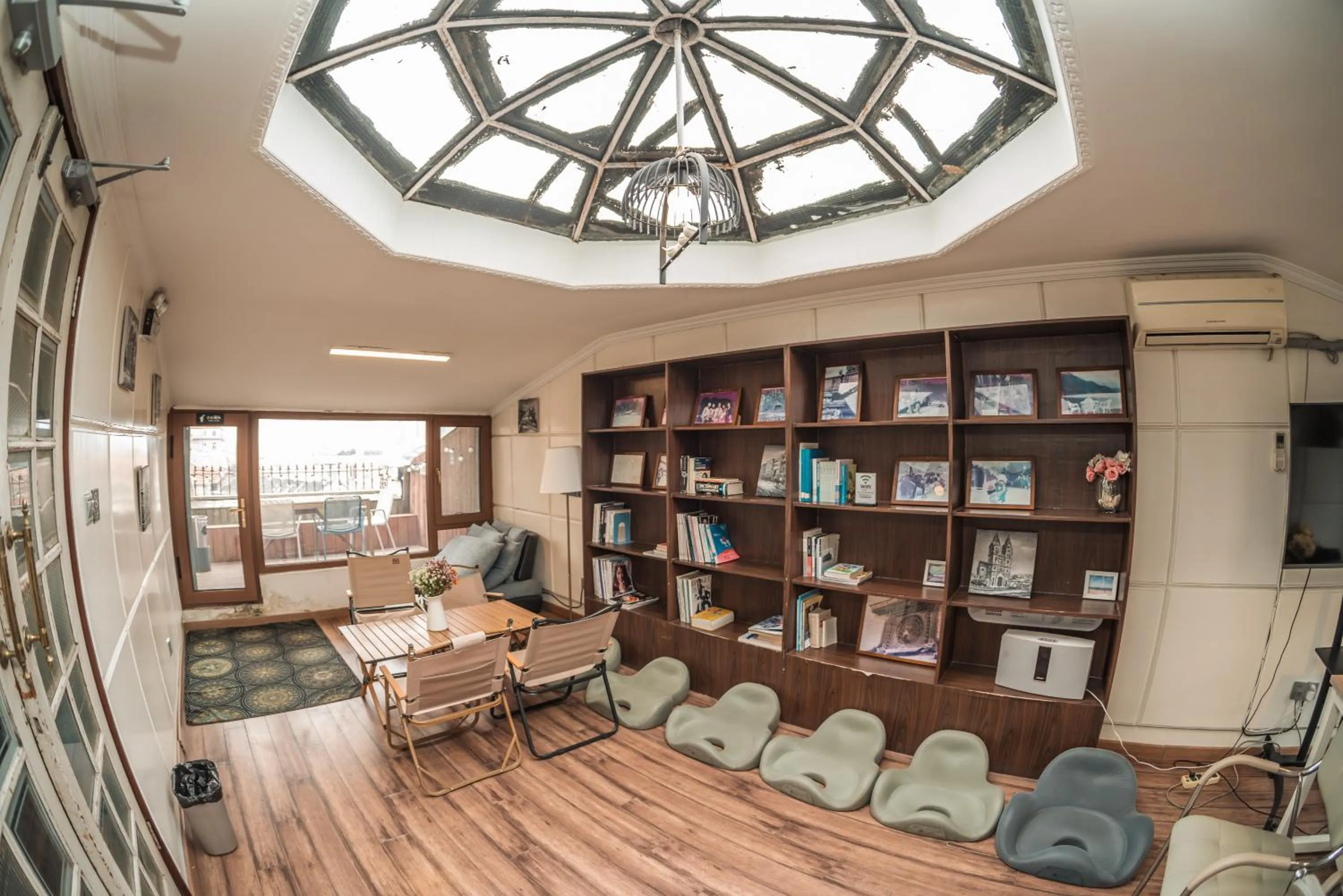 Library in Qingdao Kaiyue Hotel Zhongshan Road St Michael's Cathedral and Zhanqiao Pier