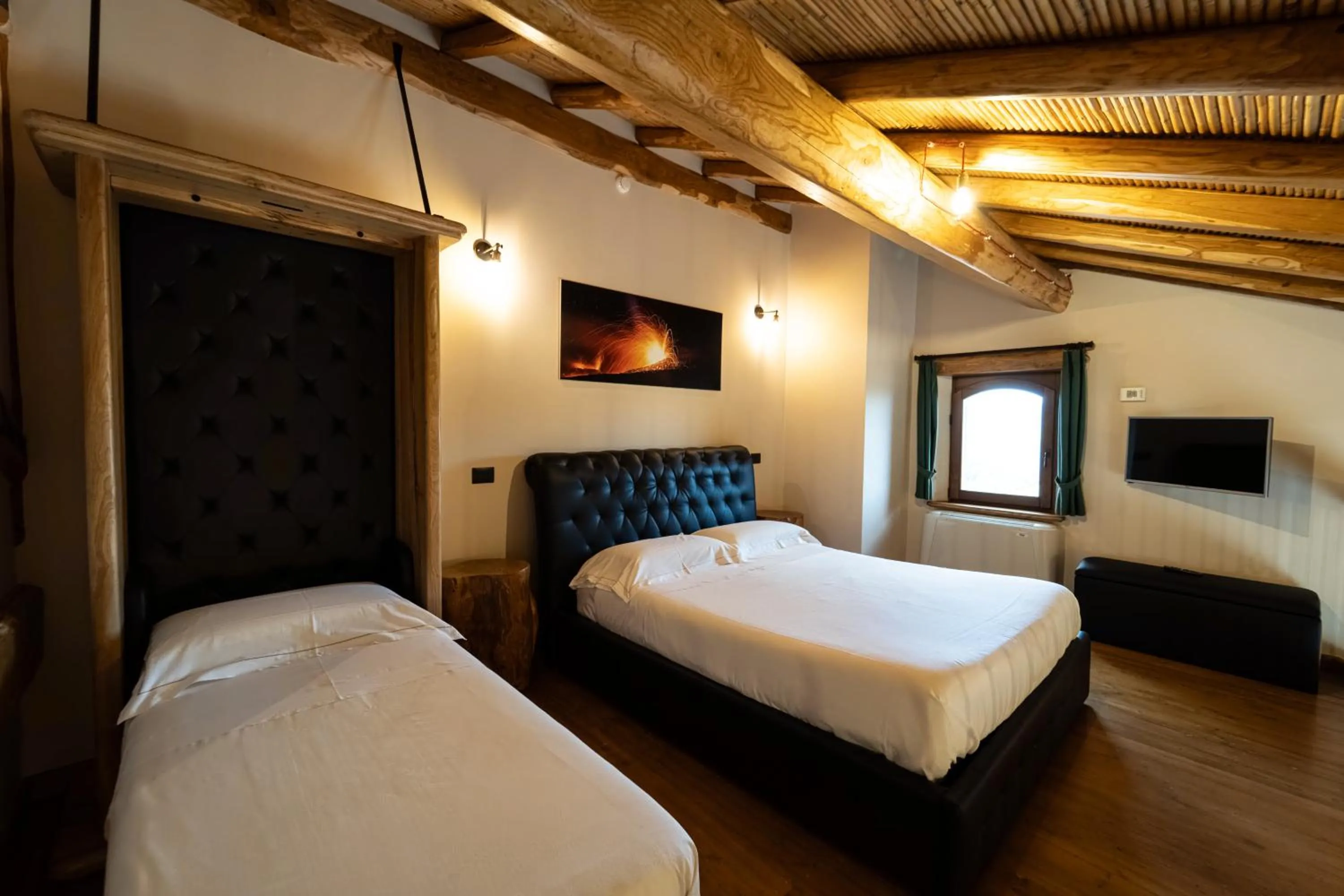 Bedroom, Bed in Etna Quota Mille Boutique Hotel, Typical Sicilian Food & Wine