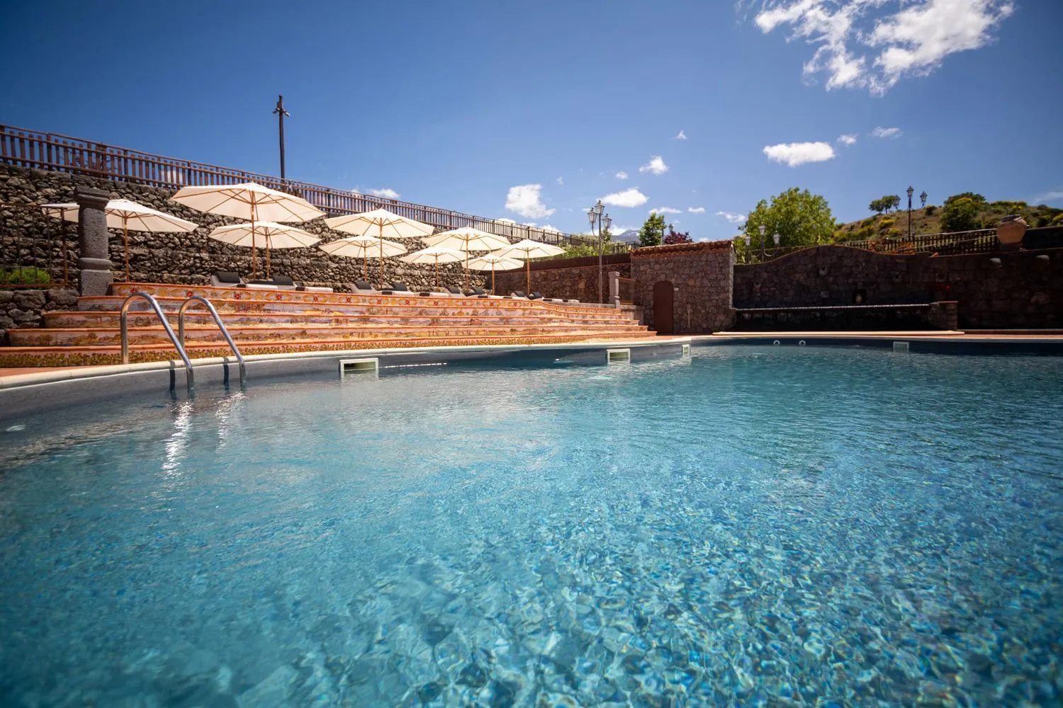 Swimming pool in Etna Quota Mille Boutique Hotel, Typical Sicilian Food & Wine