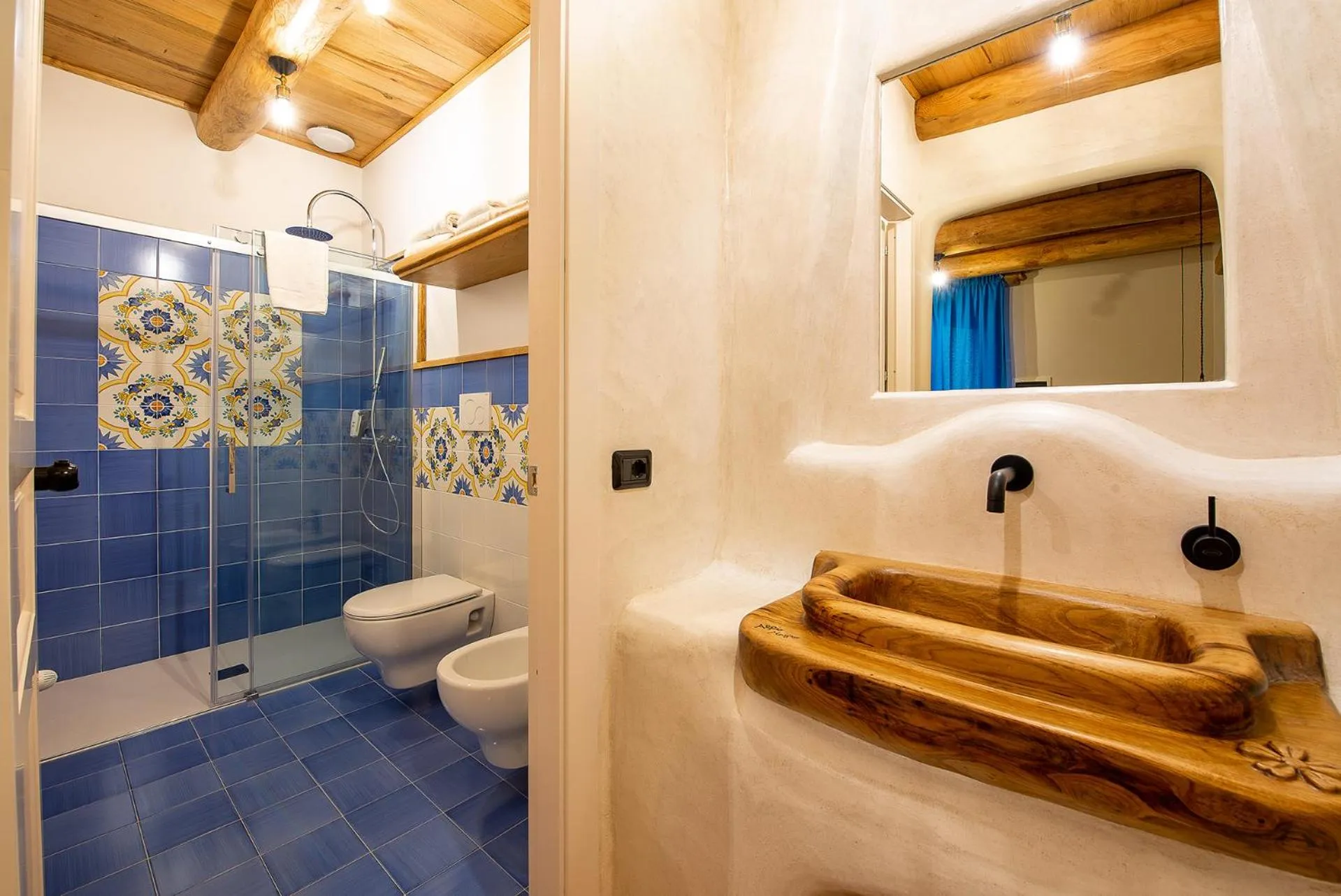 Bathroom in Etna Quota Mille Boutique Hotel, Typical Sicilian Food & Wine