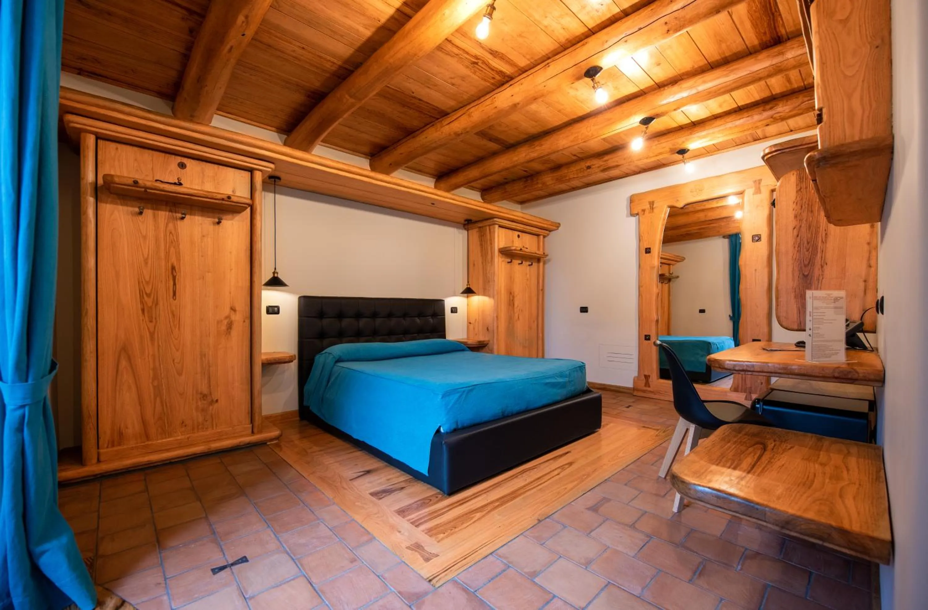 Bed in Etna Quota Mille Boutique Hotel, Typical Sicilian Food & Wine