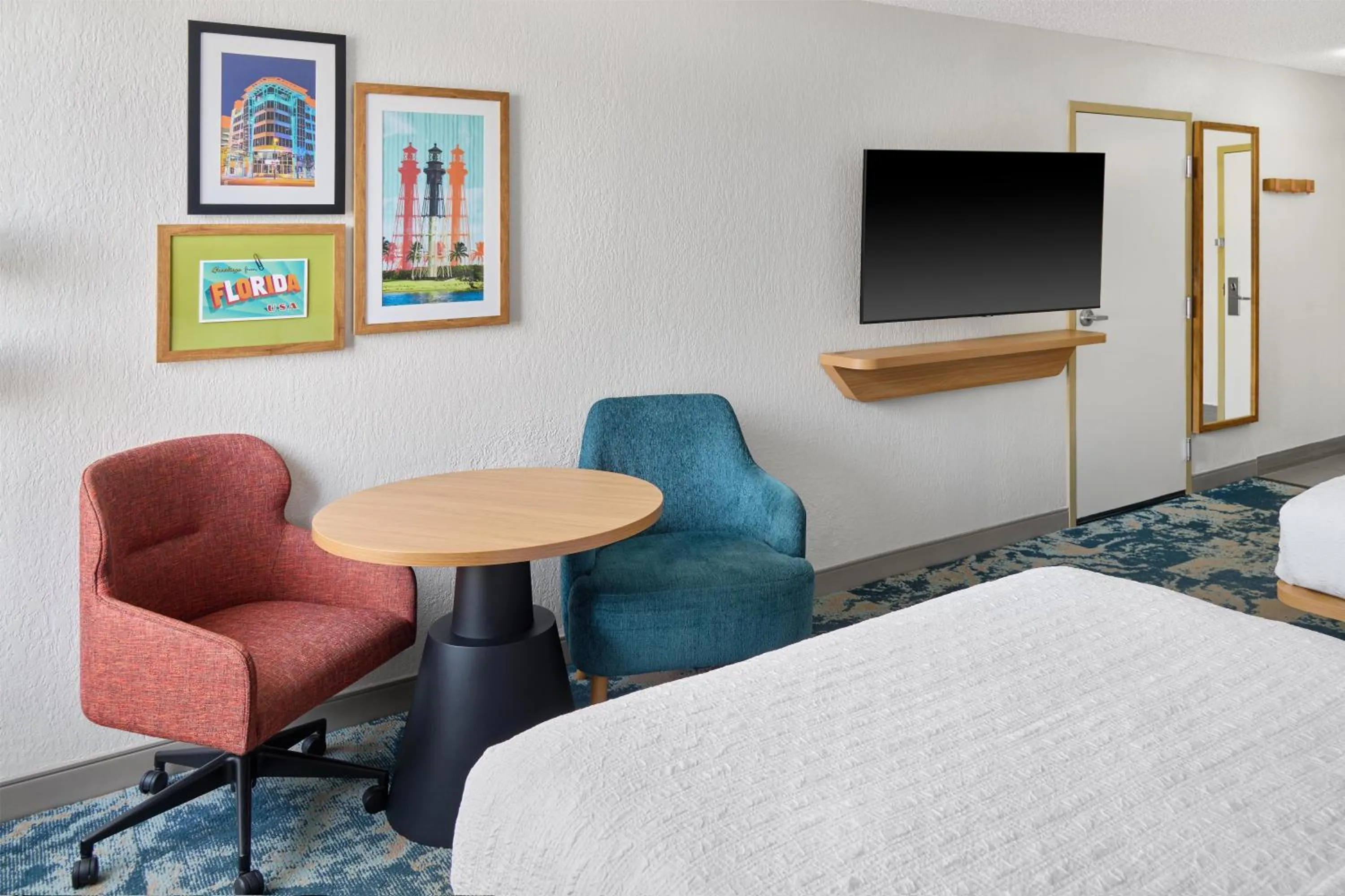 Bed in Hampton Inn Fort Lauderdale Plantation