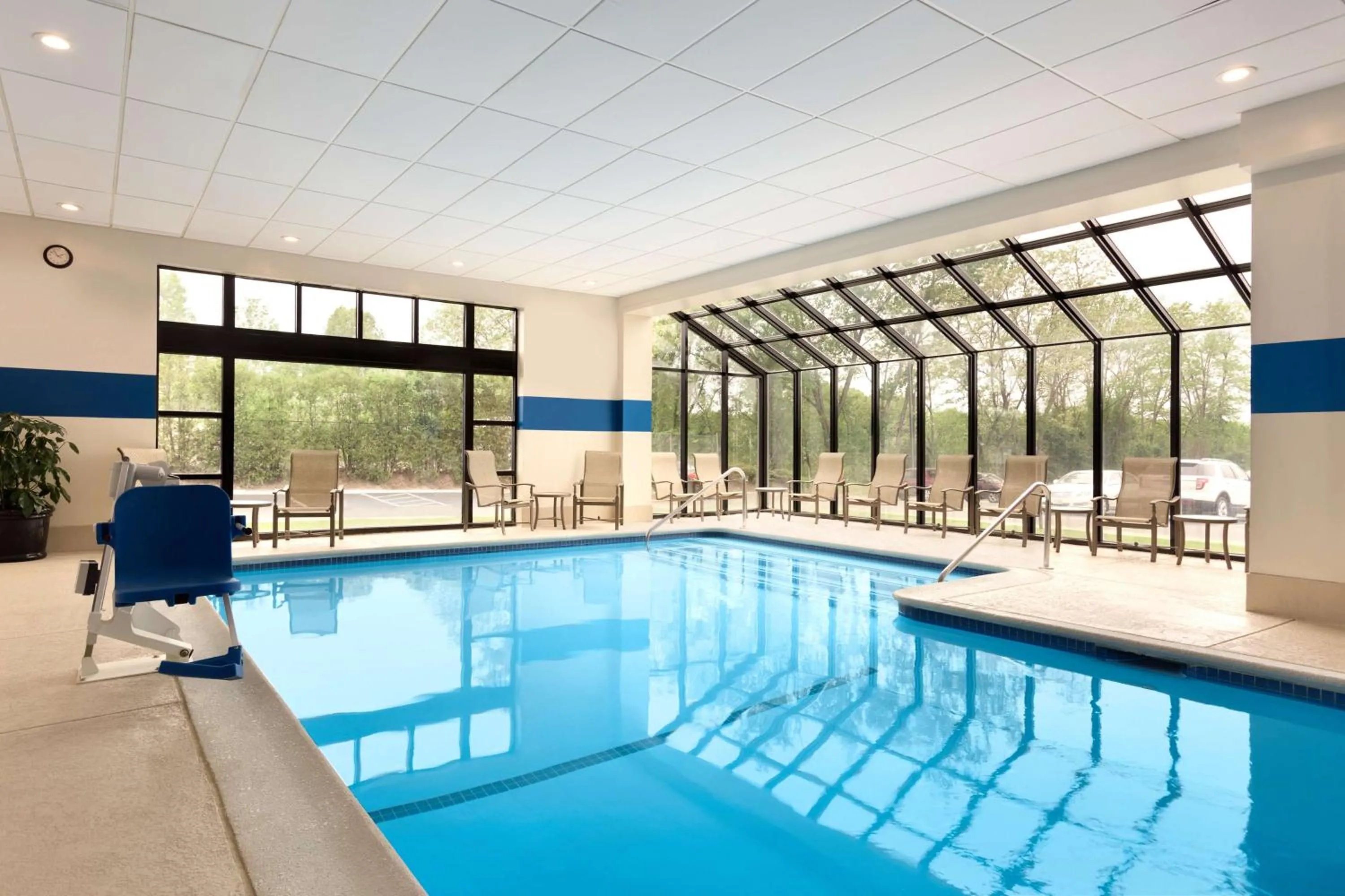 Pool view in DoubleTree by Hilton Bradley International Airport