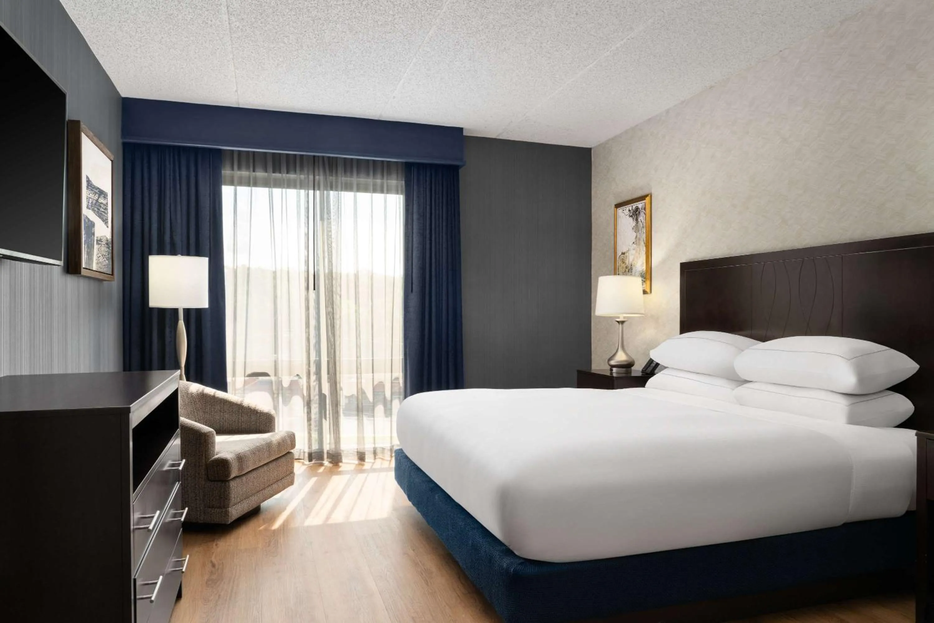 Living room, Bed in DoubleTree by Hilton Bradley International Airport