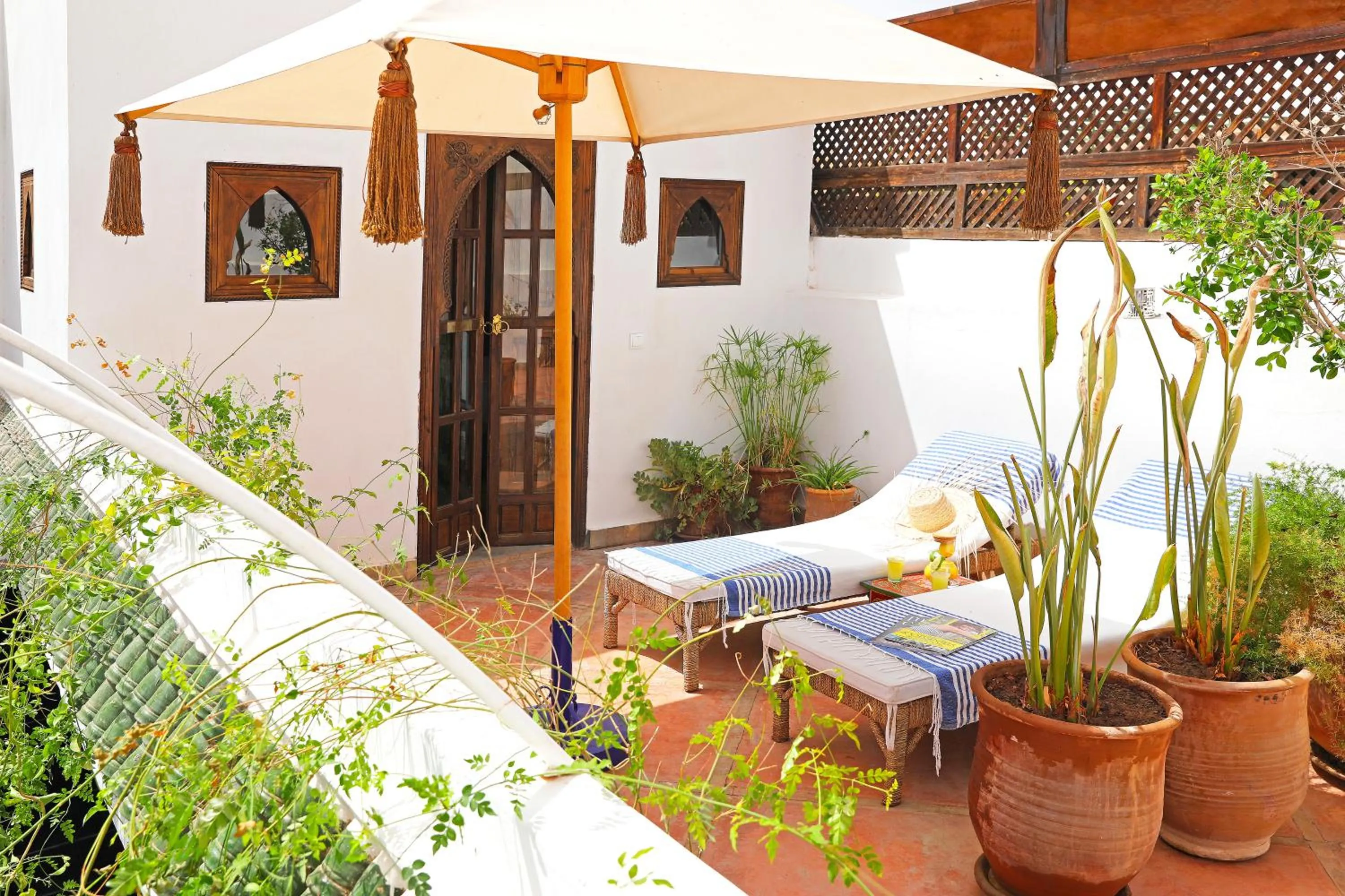 Balcony/Terrace in Riad la Parenthèse by Sashema