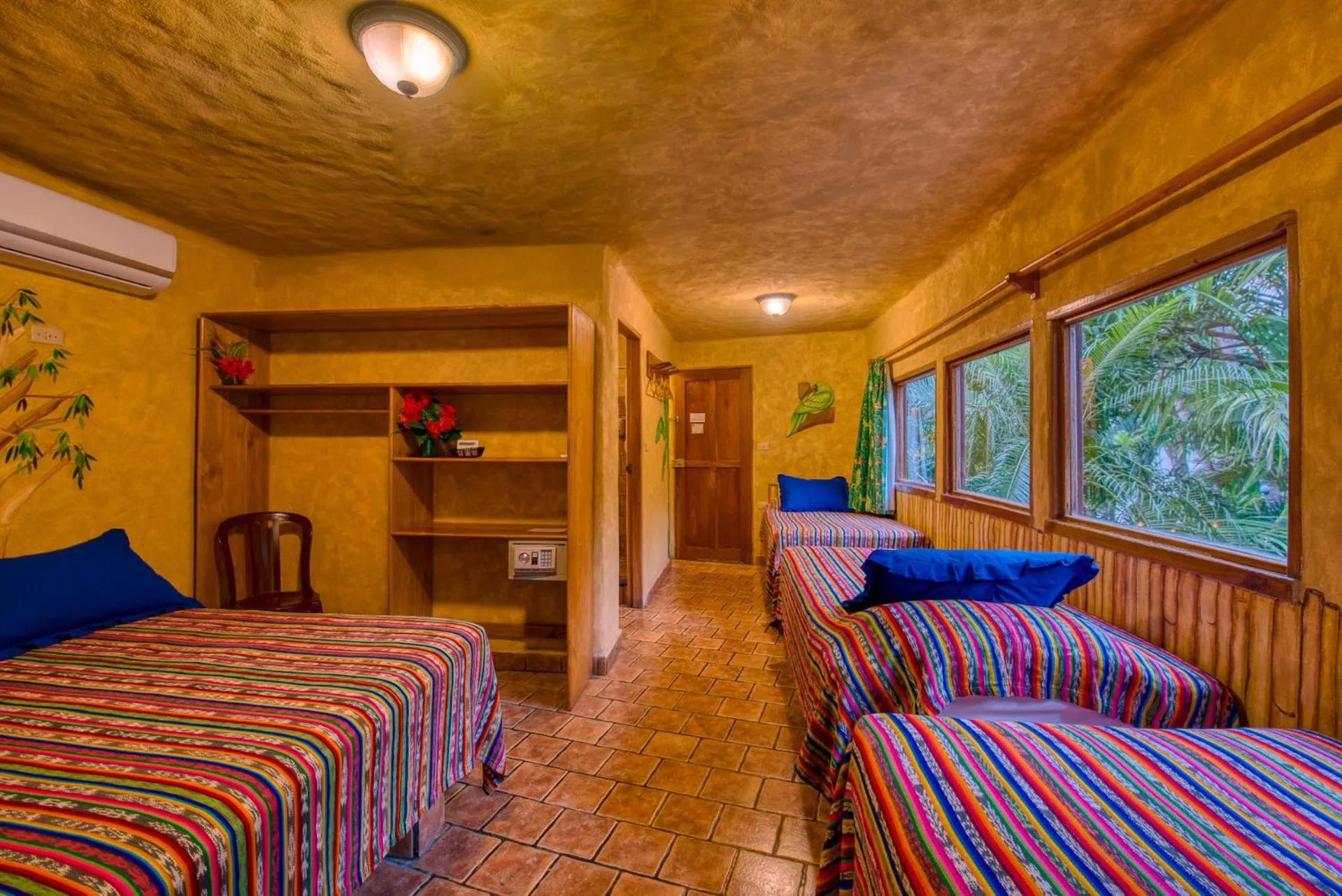 Bed in El Sano Banano Beachside Hotel