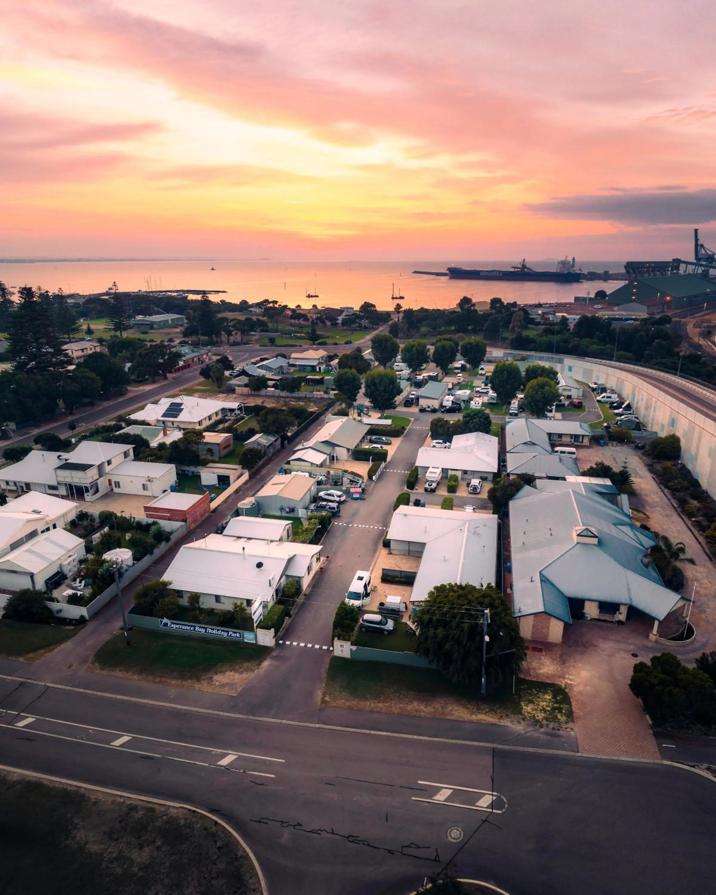 Bird's eye view in Esperance Bay Holiday Park
