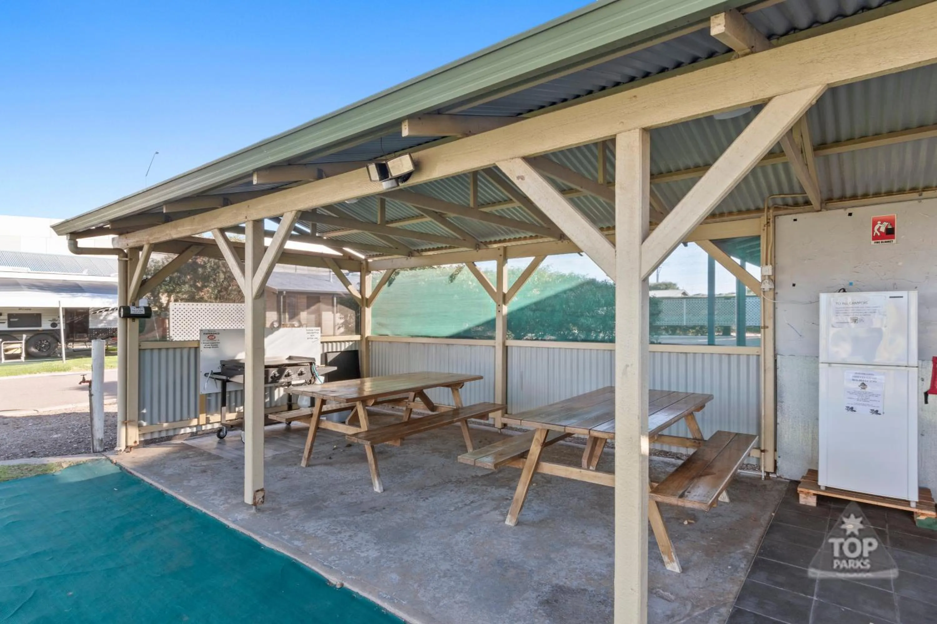 BBQ facilities in Esperance Bay Holiday Park