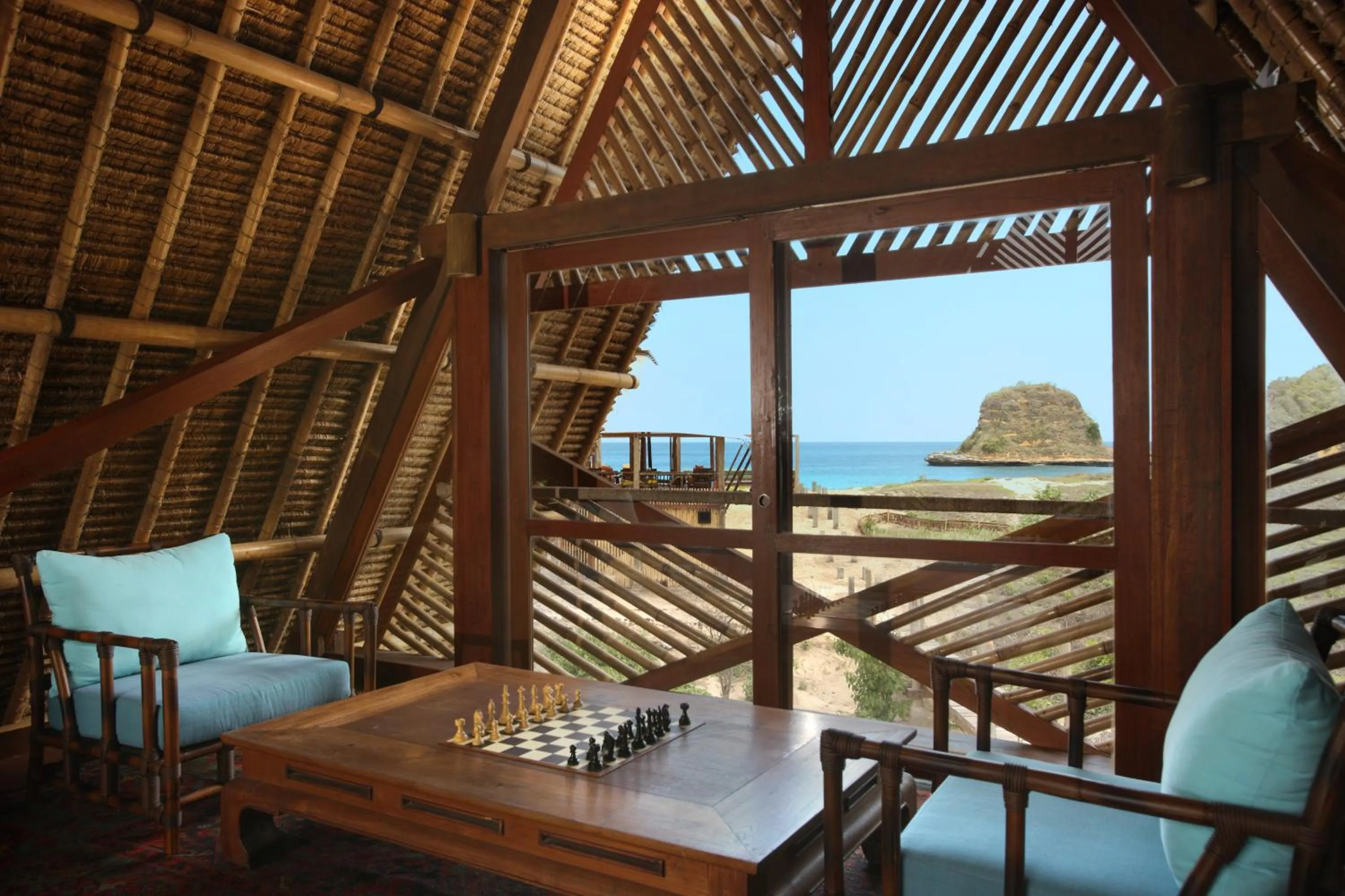 Seating area in Jeeva Beloam Beach Camp