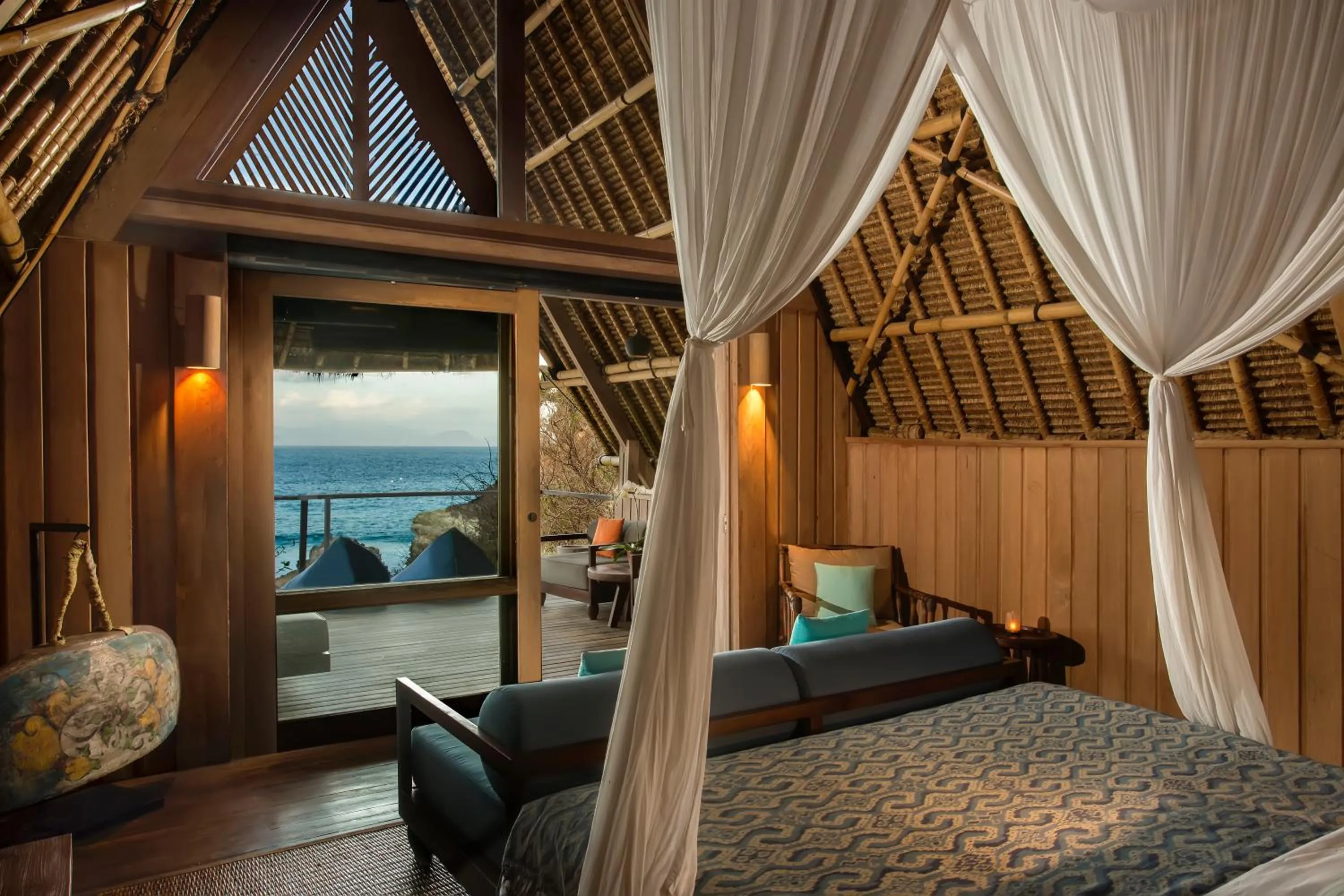 Living room, Bed in Jeeva Beloam Beach Camp