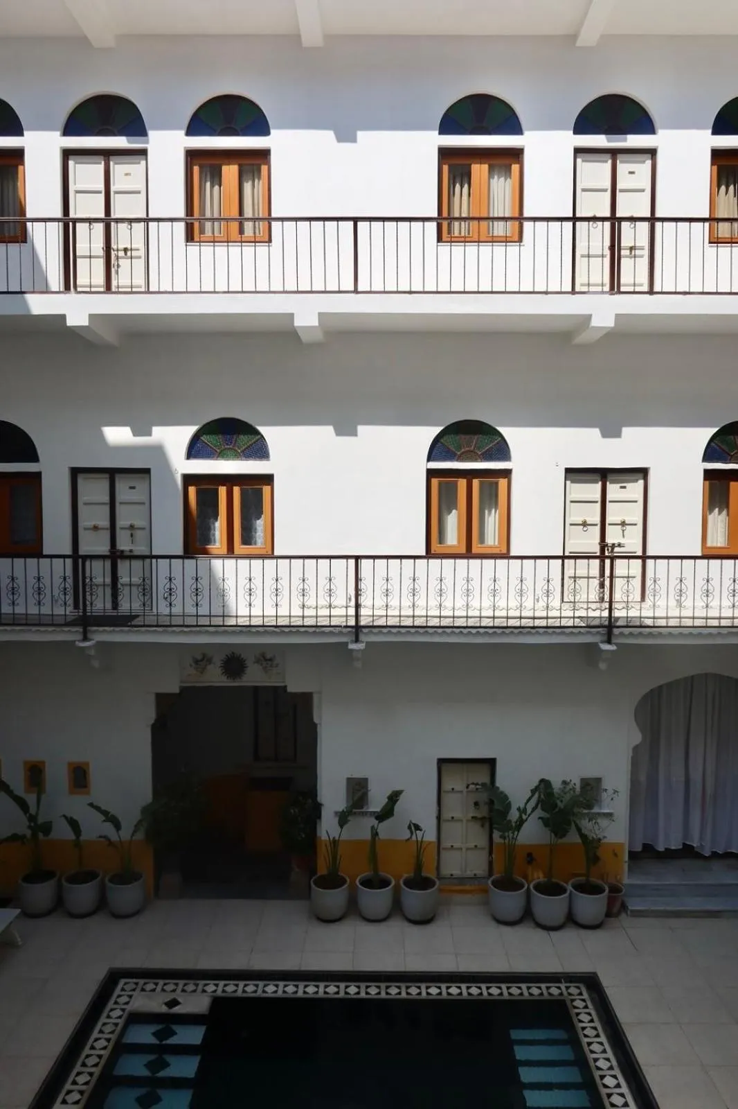 Inner courtyard view in Dev Niwas - Heritage Hotel
