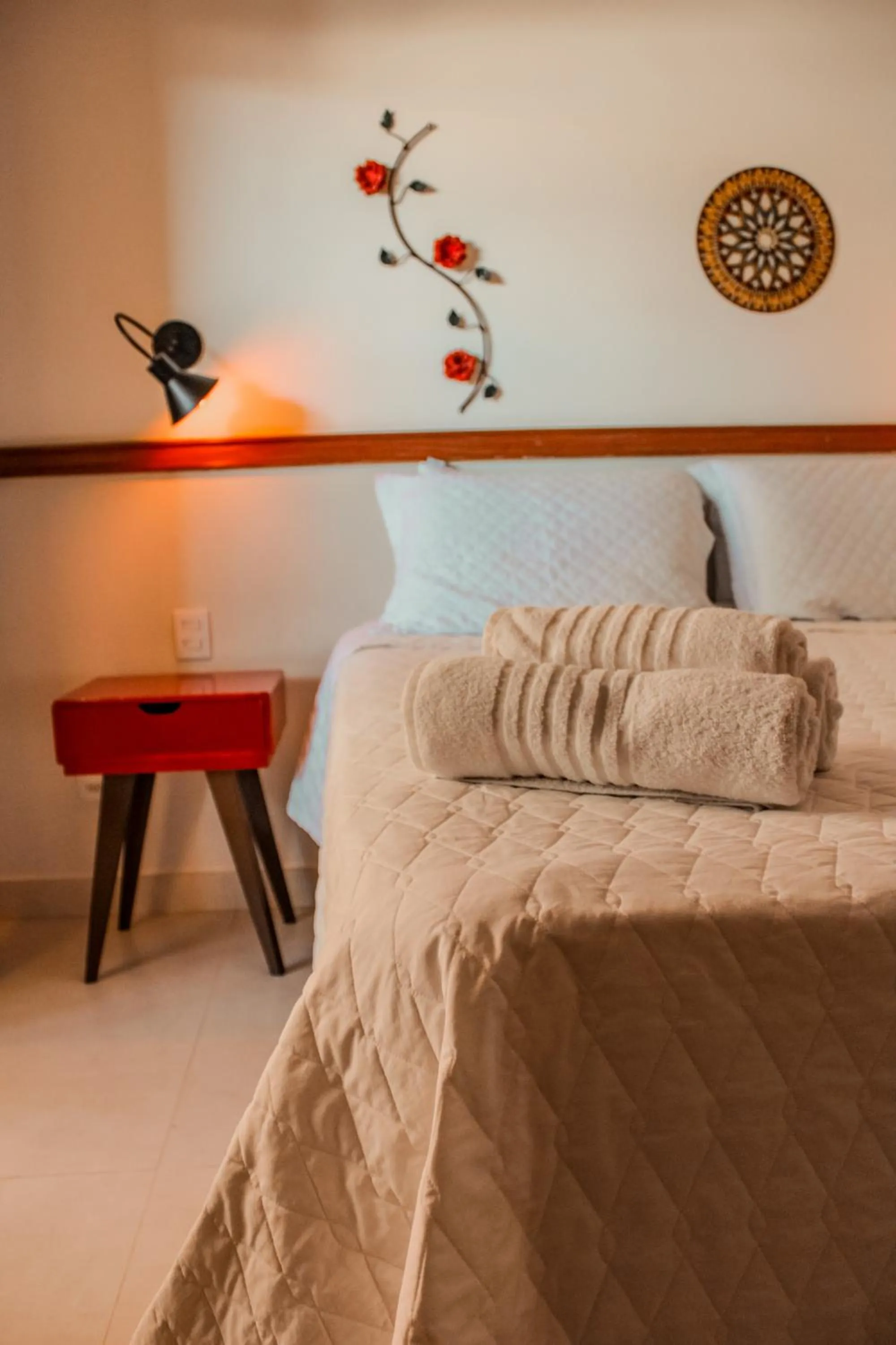 Bed in Pousada Quintal da Lua