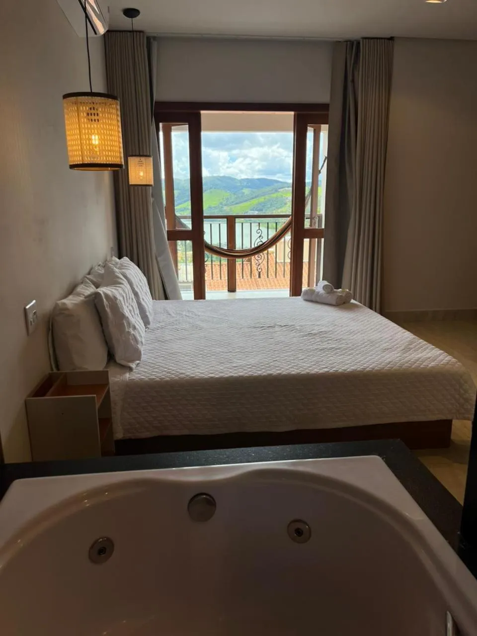 Bed in Pousada Quintal da Lua