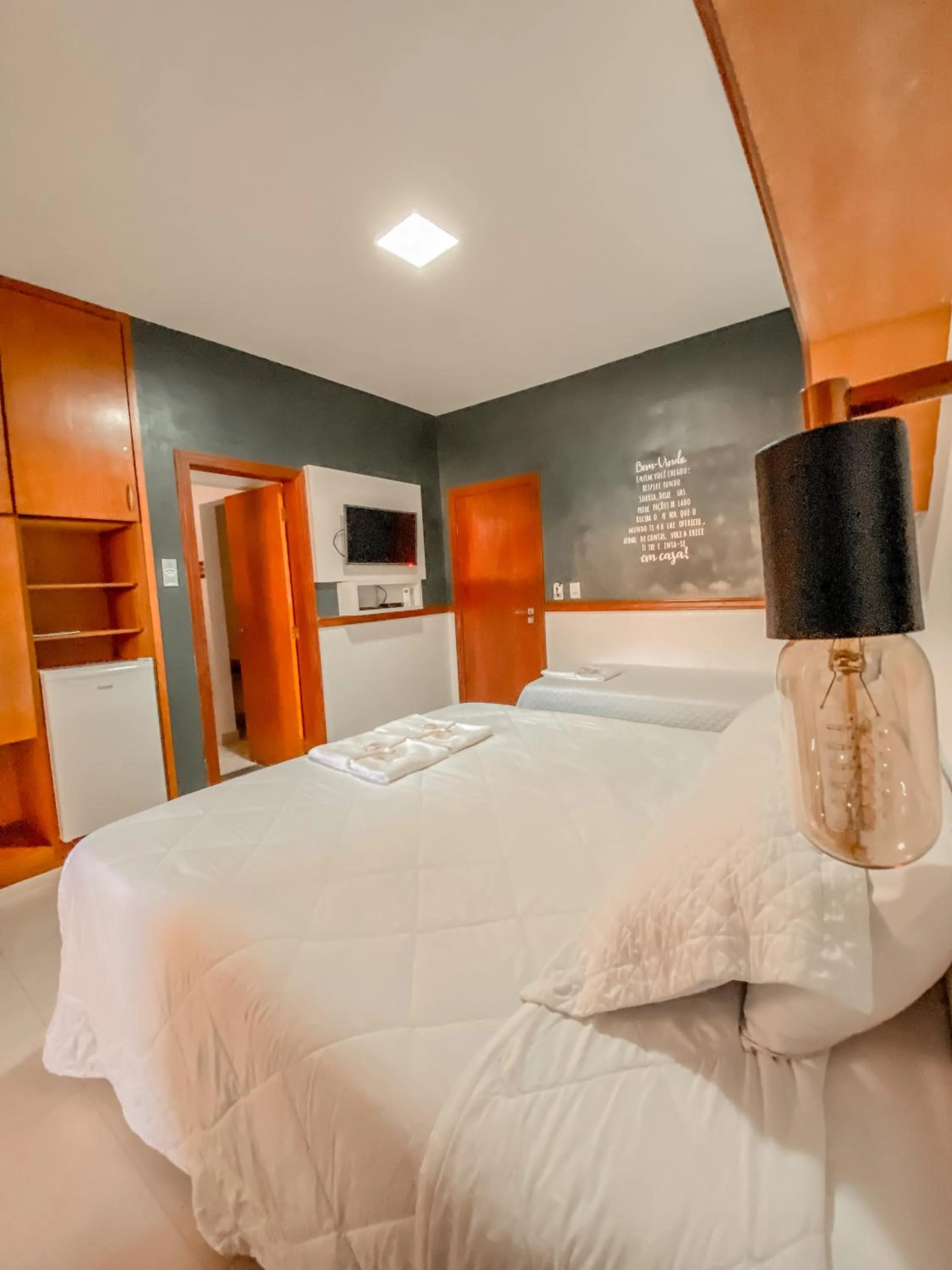 Bed in Pousada Quintal da Lua