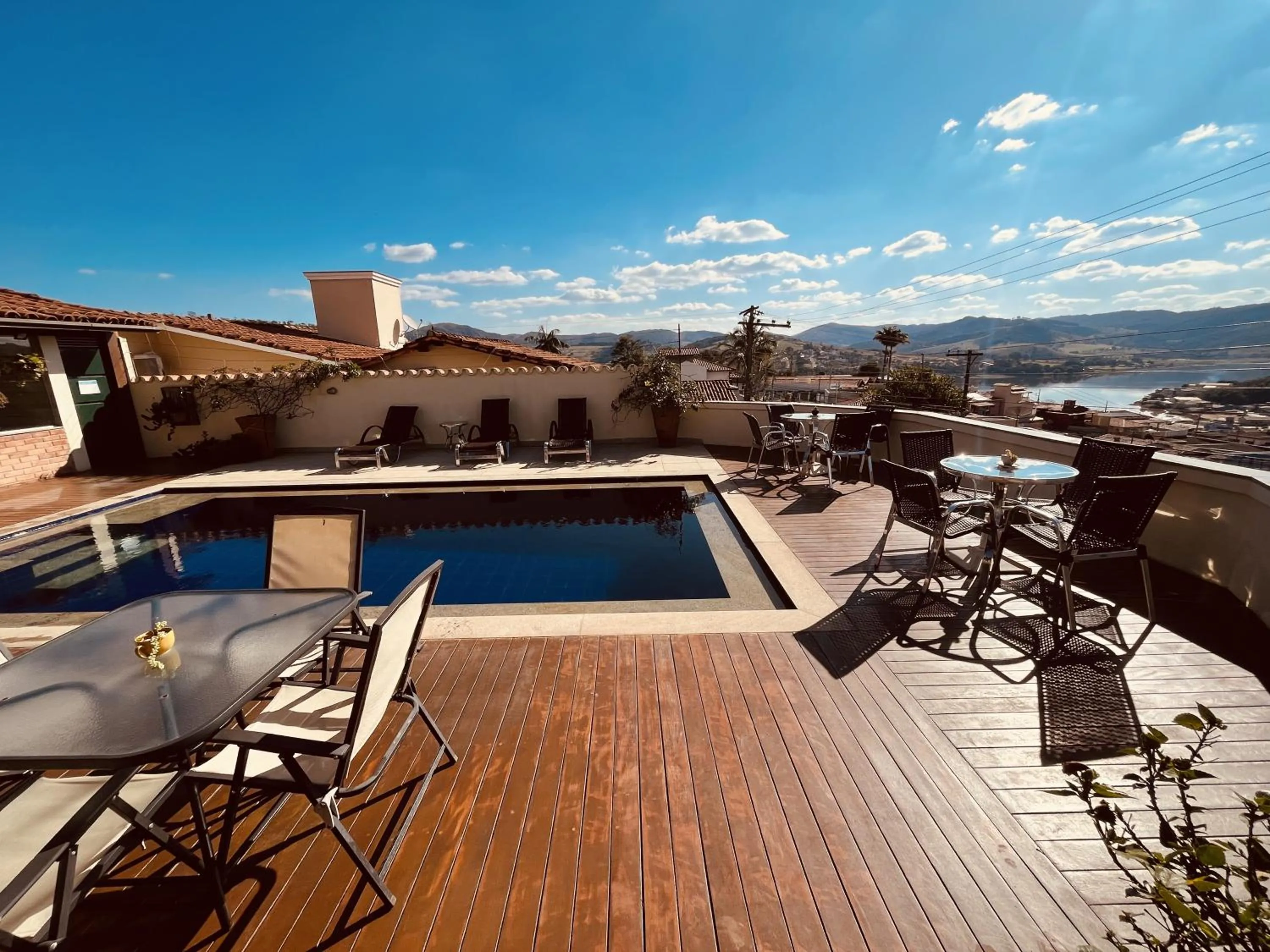 Pool view in Pousada Quintal da Lua