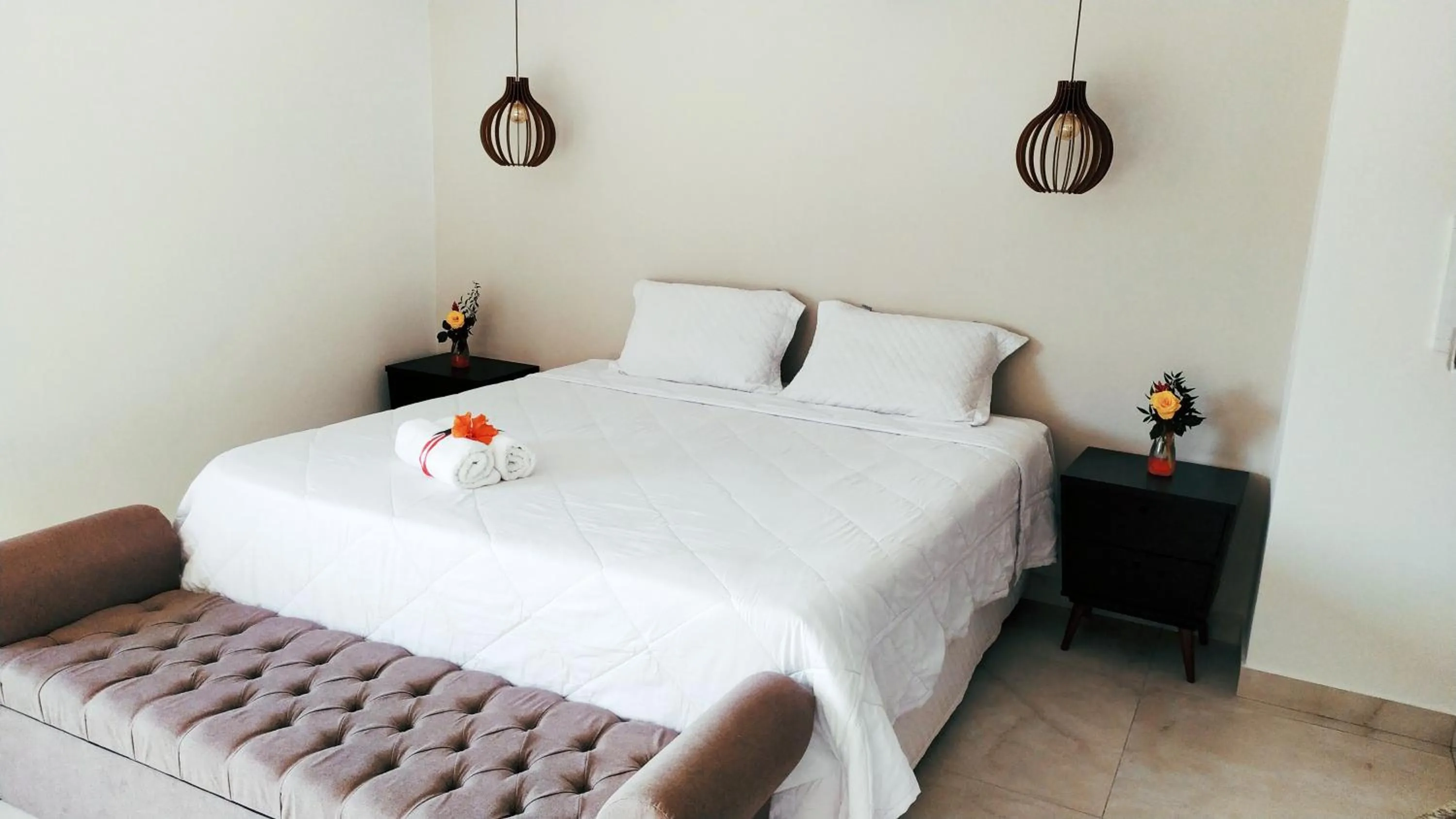 Bed in Pousada Quintal da Lua