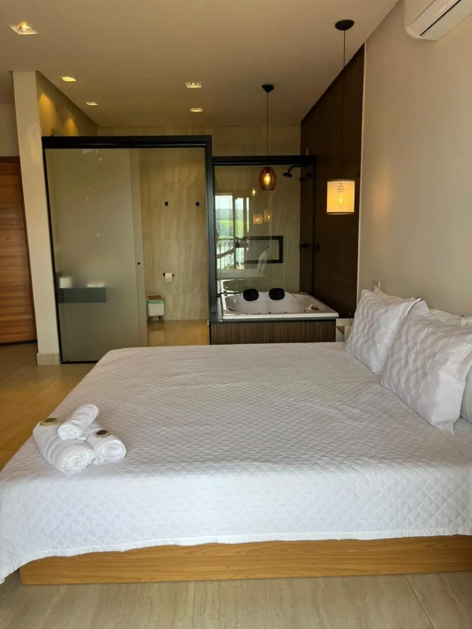 Bed in Pousada Quintal da Lua