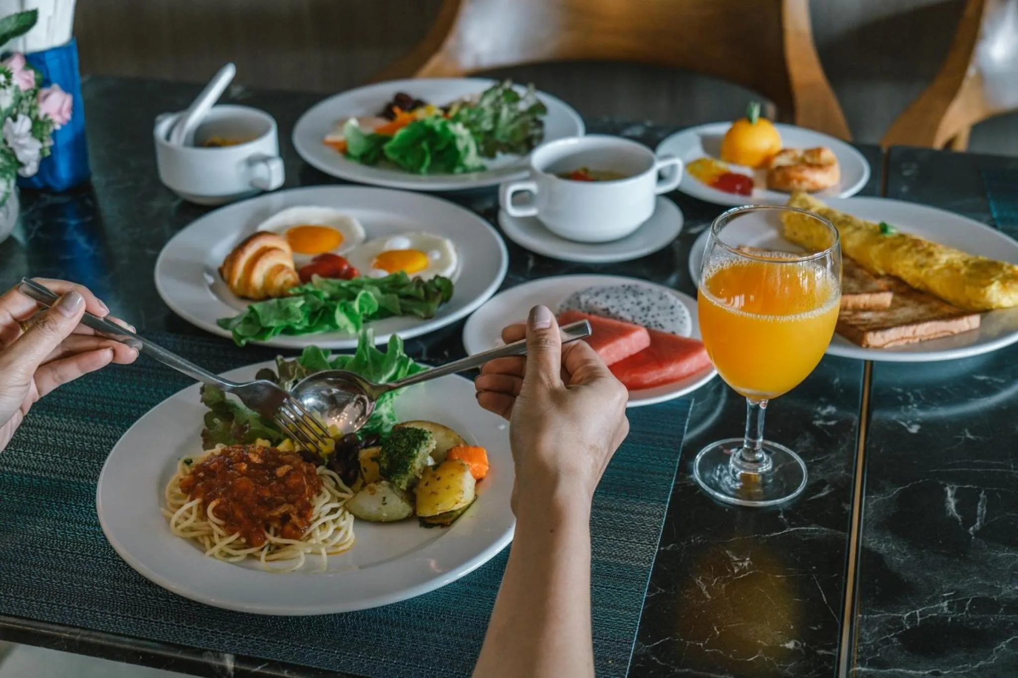 Breakfast in The Cavalli Casa Resort