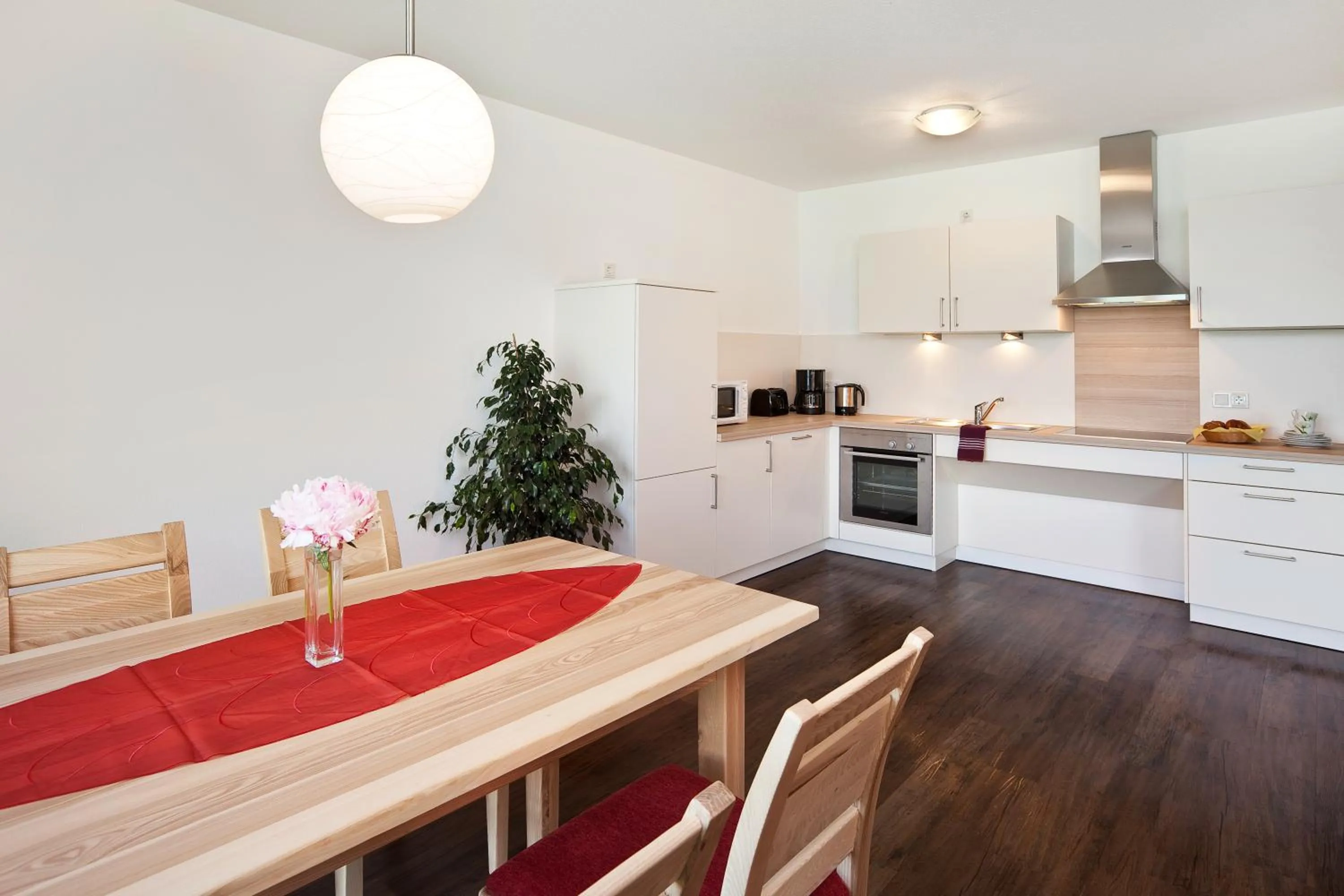 Kitchen or kitchenette in Seehotel und Appartements Schnöller