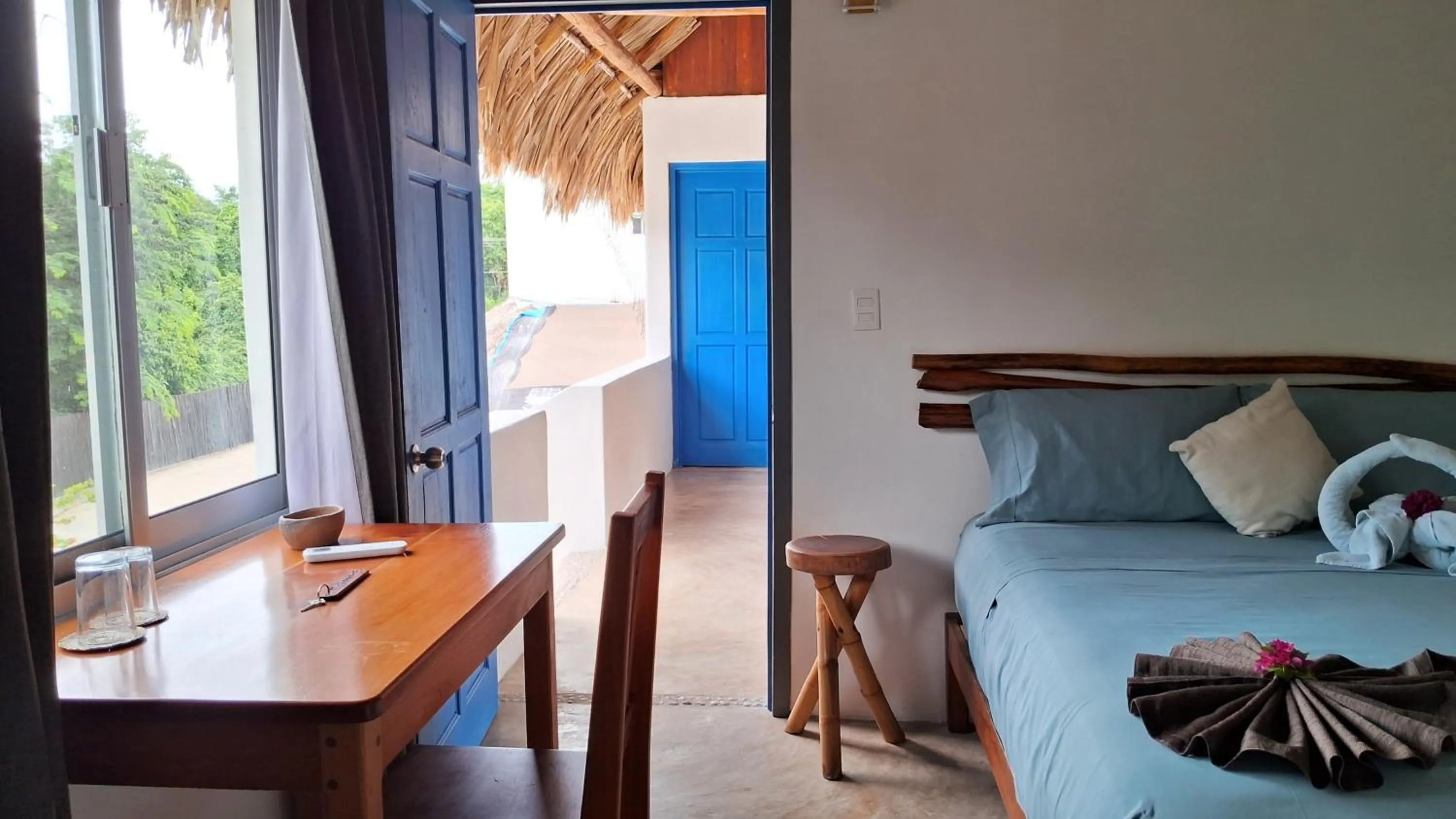 Bed in Hotel Posada Mykonos