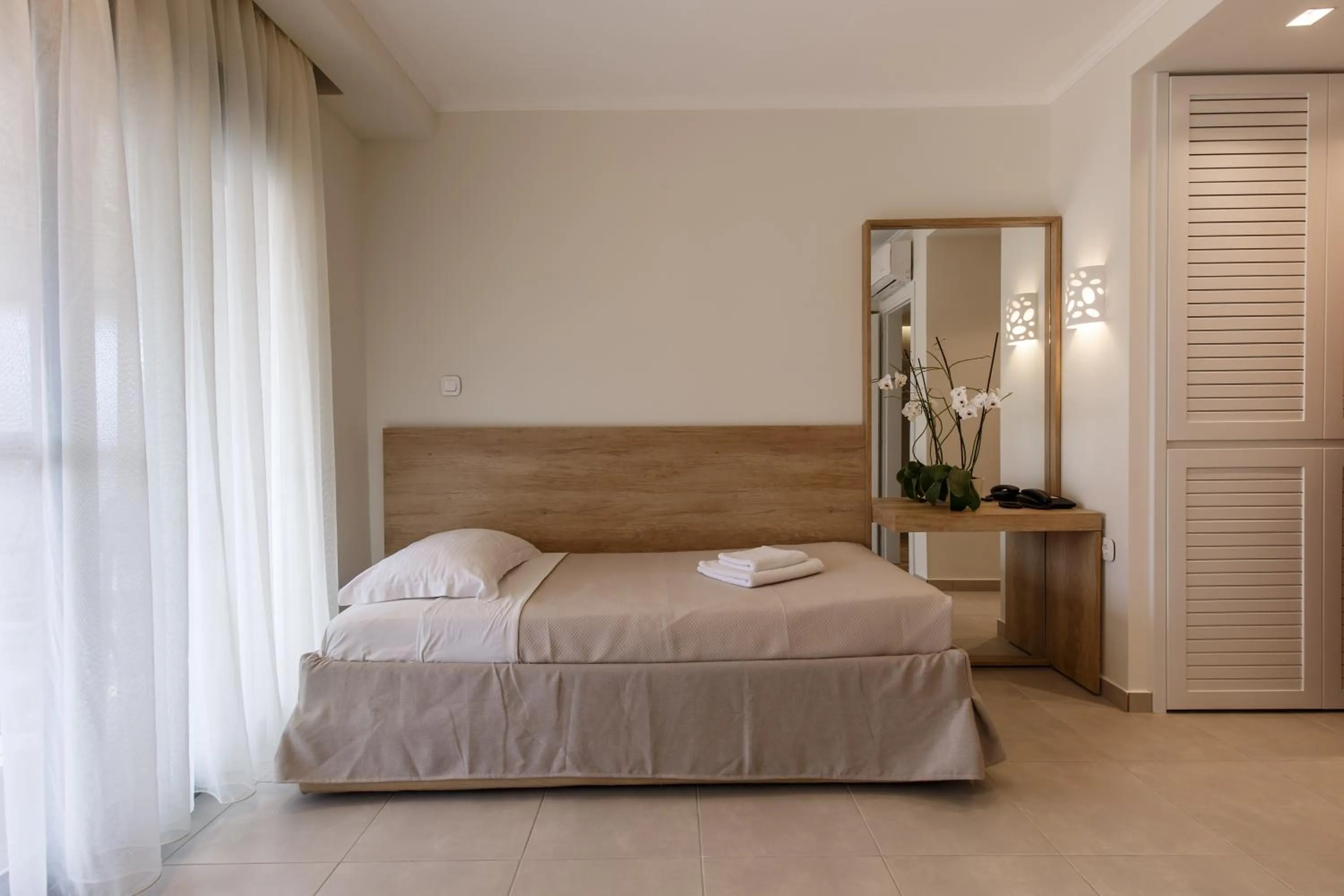 Bed in Marialena Hotel