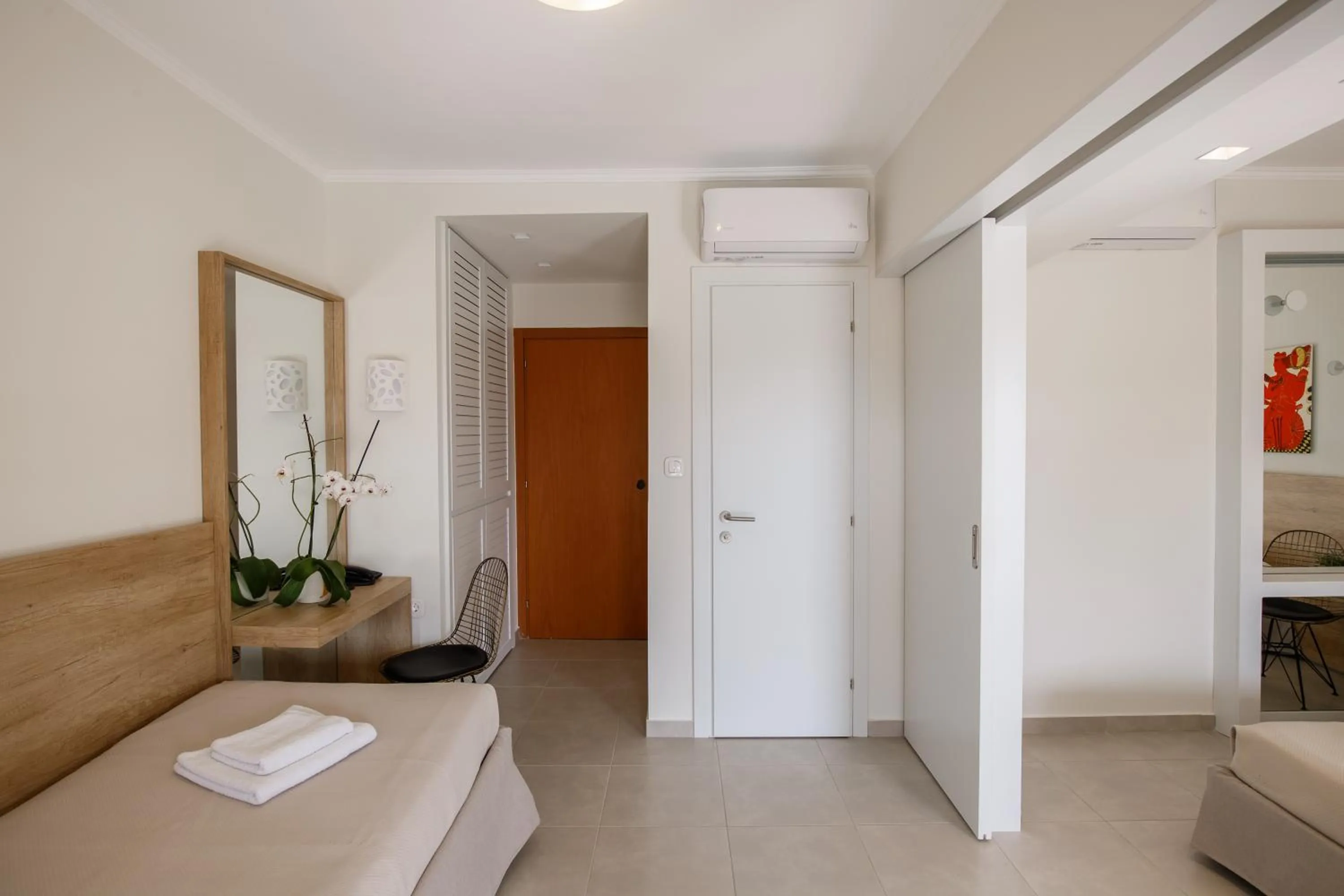 Bed in Marialena Hotel