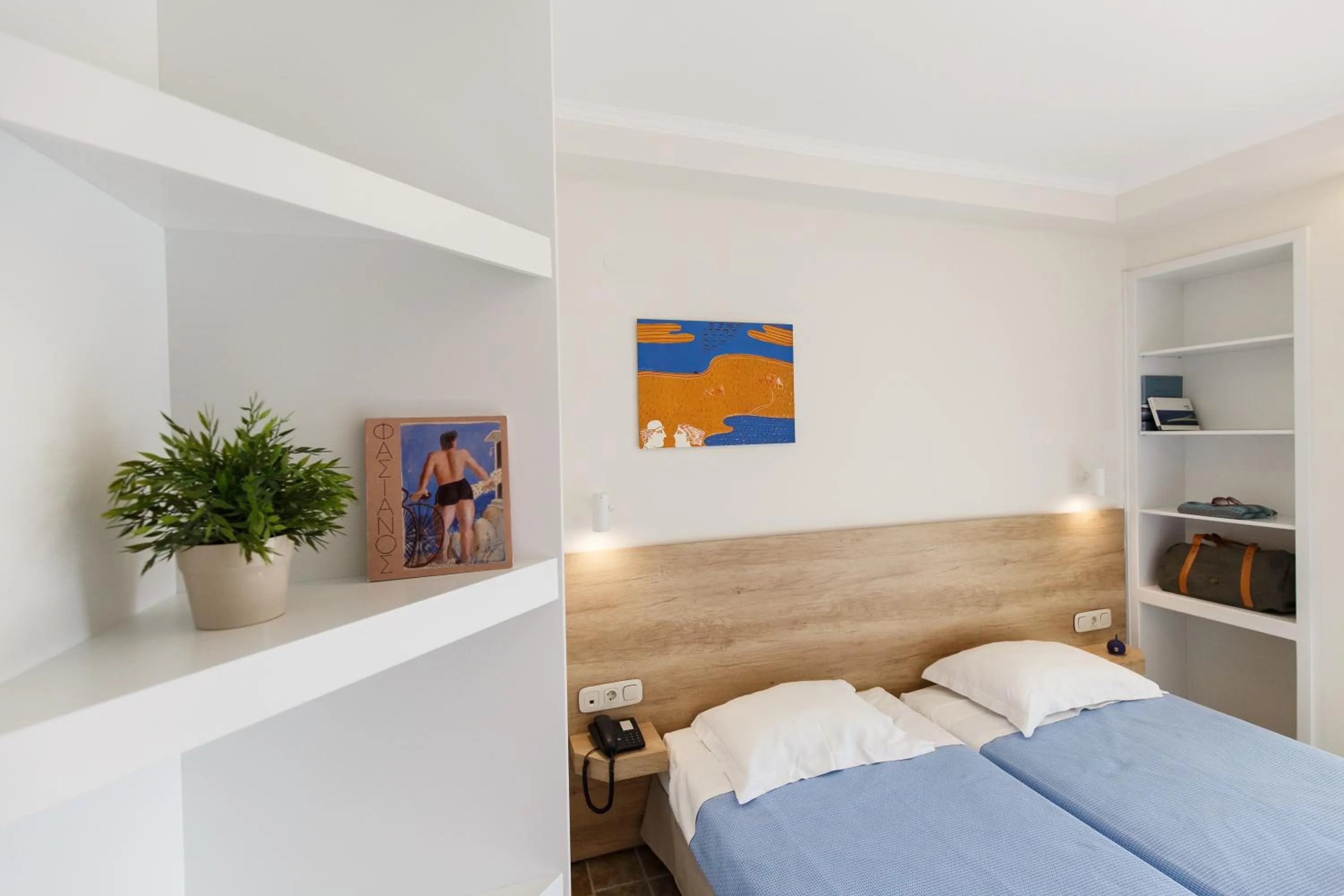 Bed in Marialena Hotel