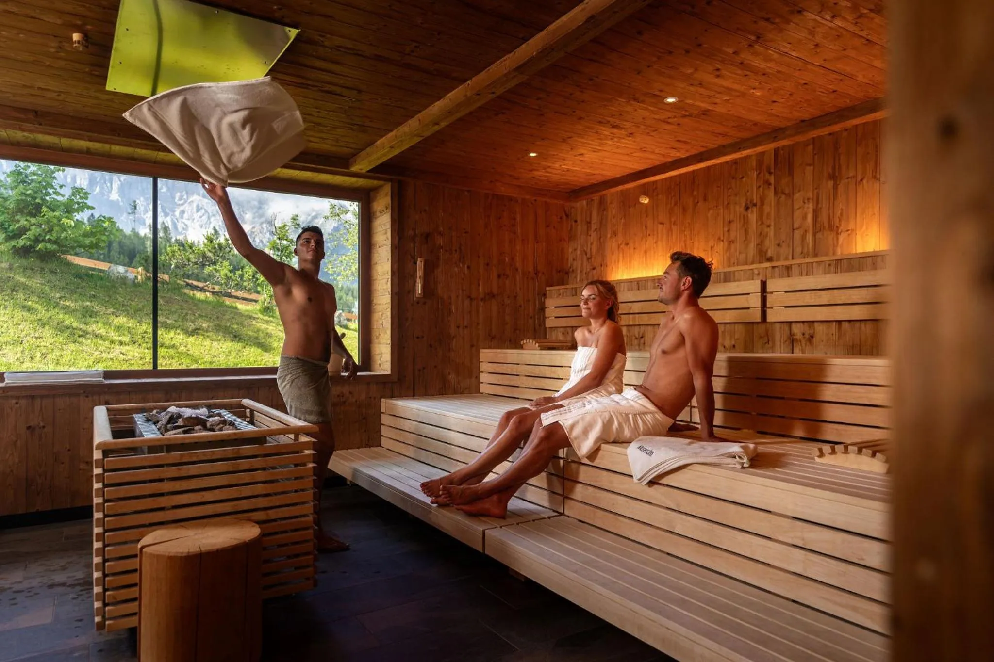 Sauna in Moseralm Dolomiti Hideaway