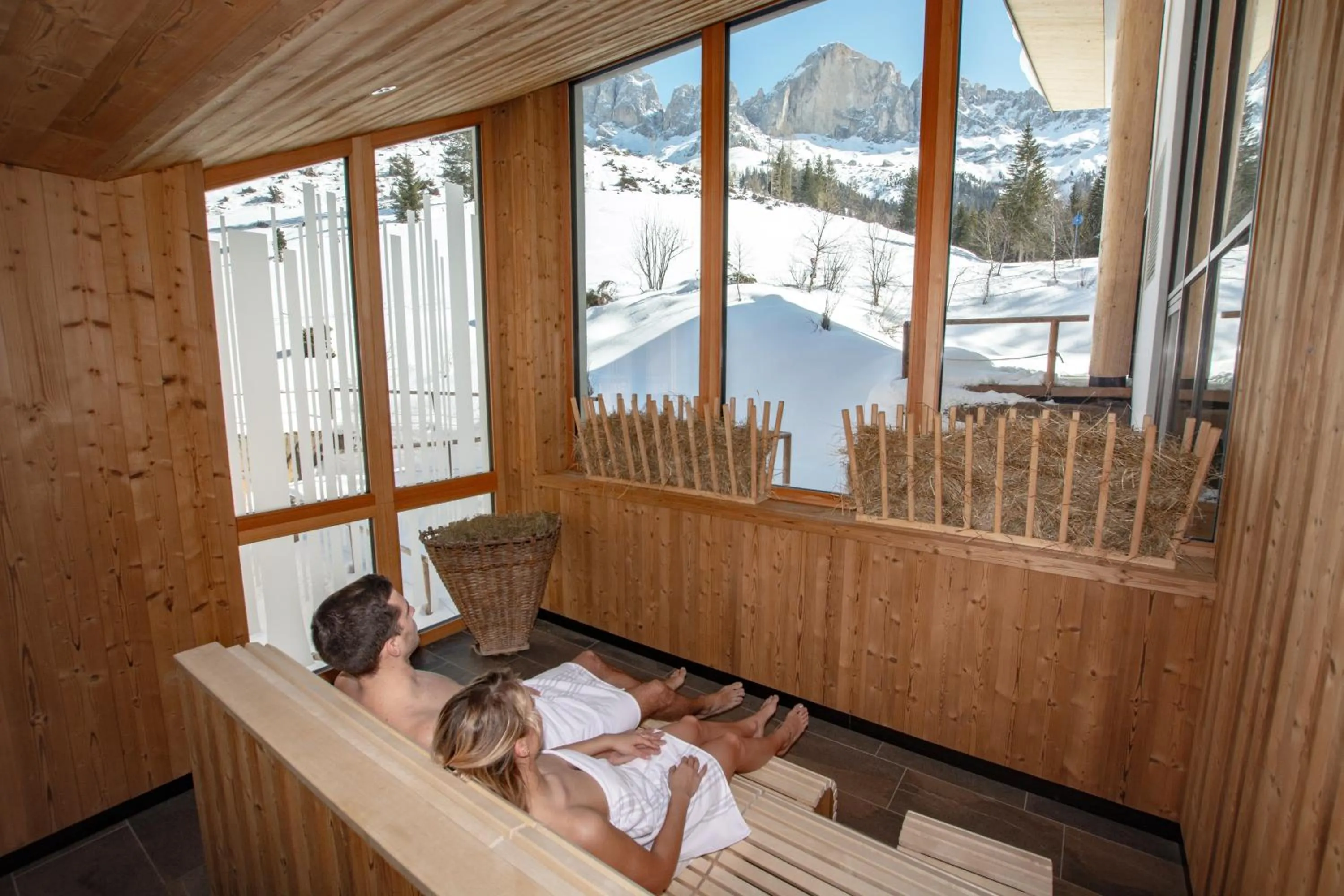 Sauna in Moseralm Dolomiti Hideaway