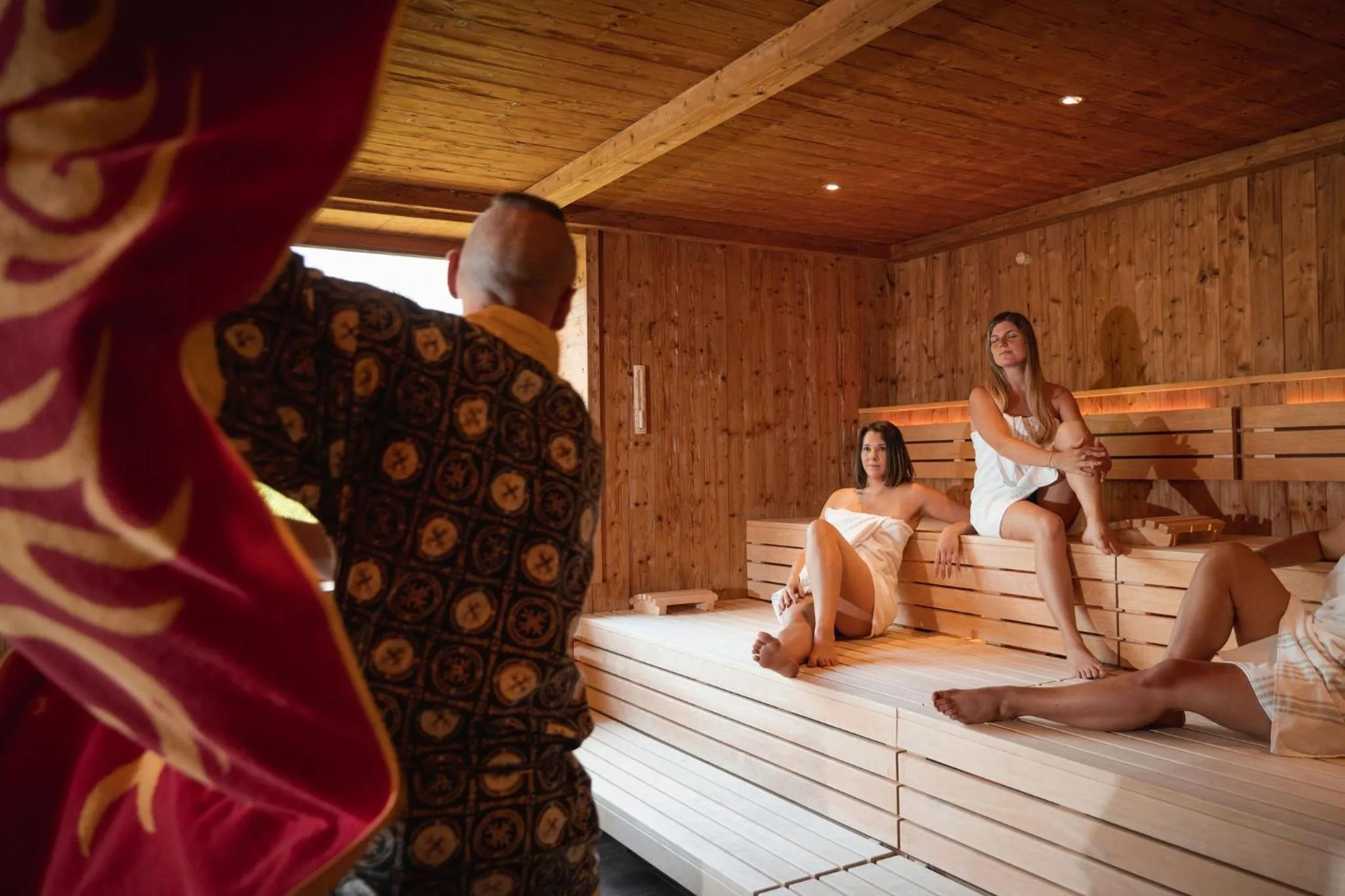 Sauna in Moseralm Dolomiti Hideaway