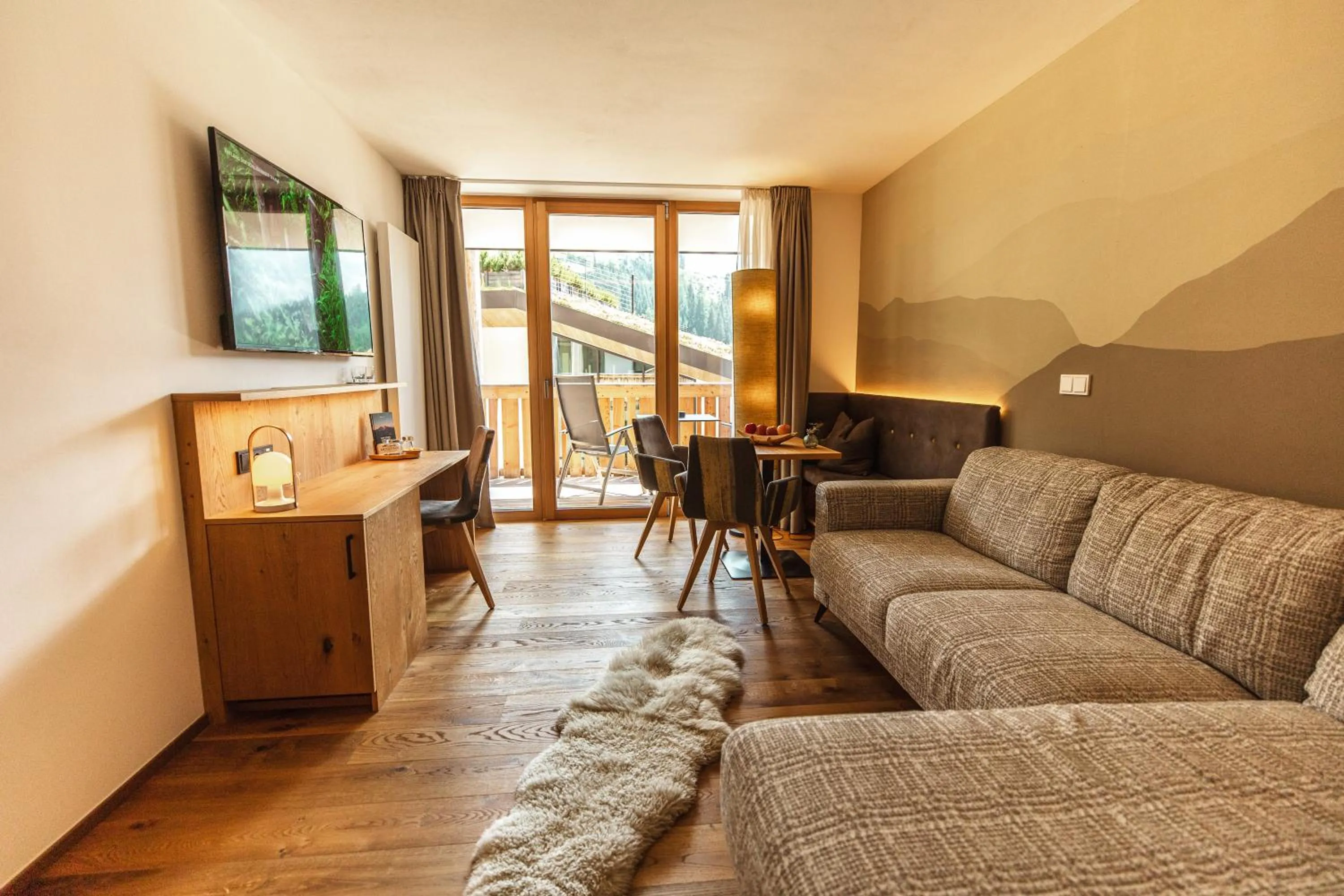 Living room in Moseralm Dolomiti Hideaway
