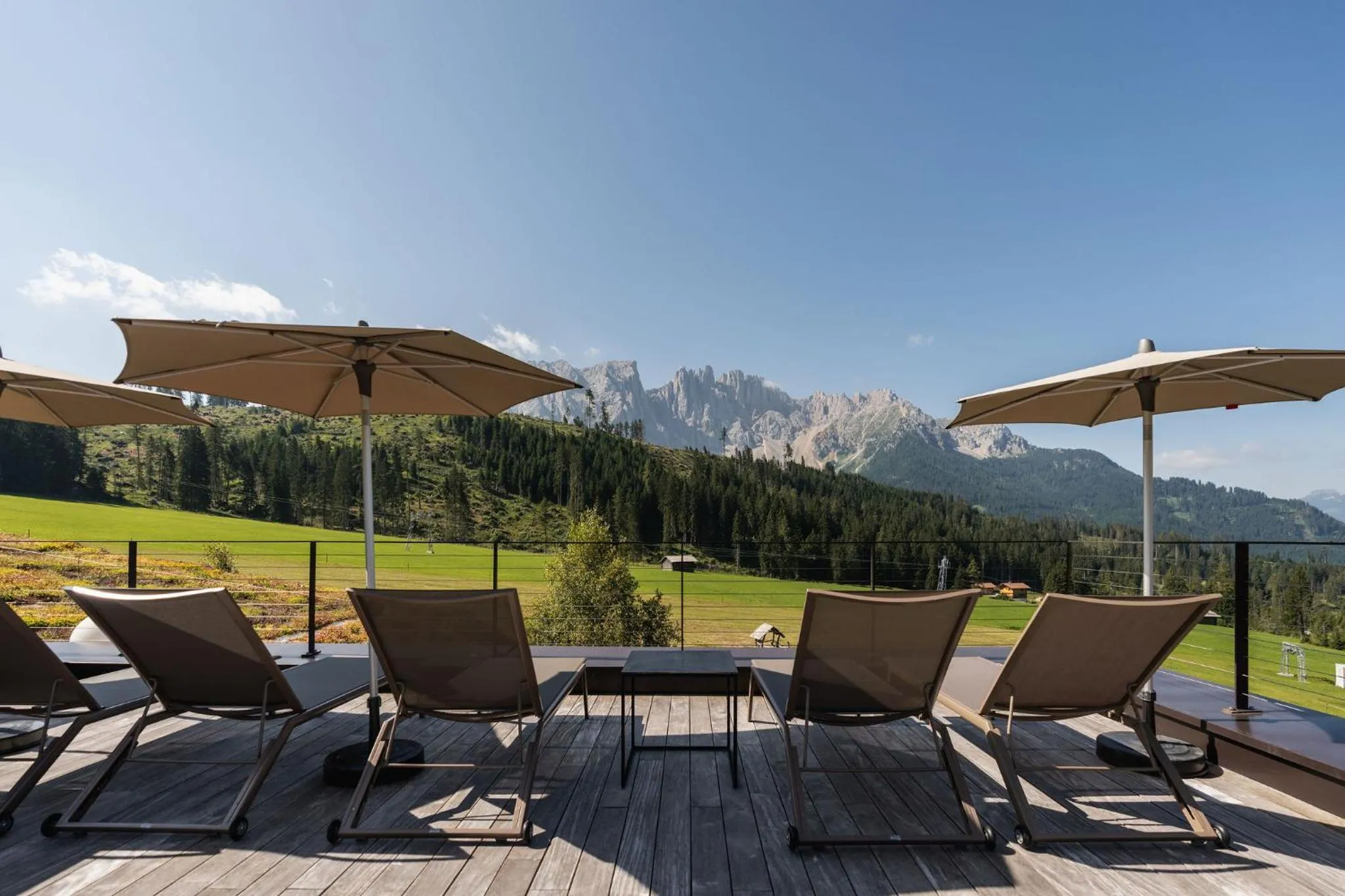 Pool view in Moseralm Dolomiti Hideaway