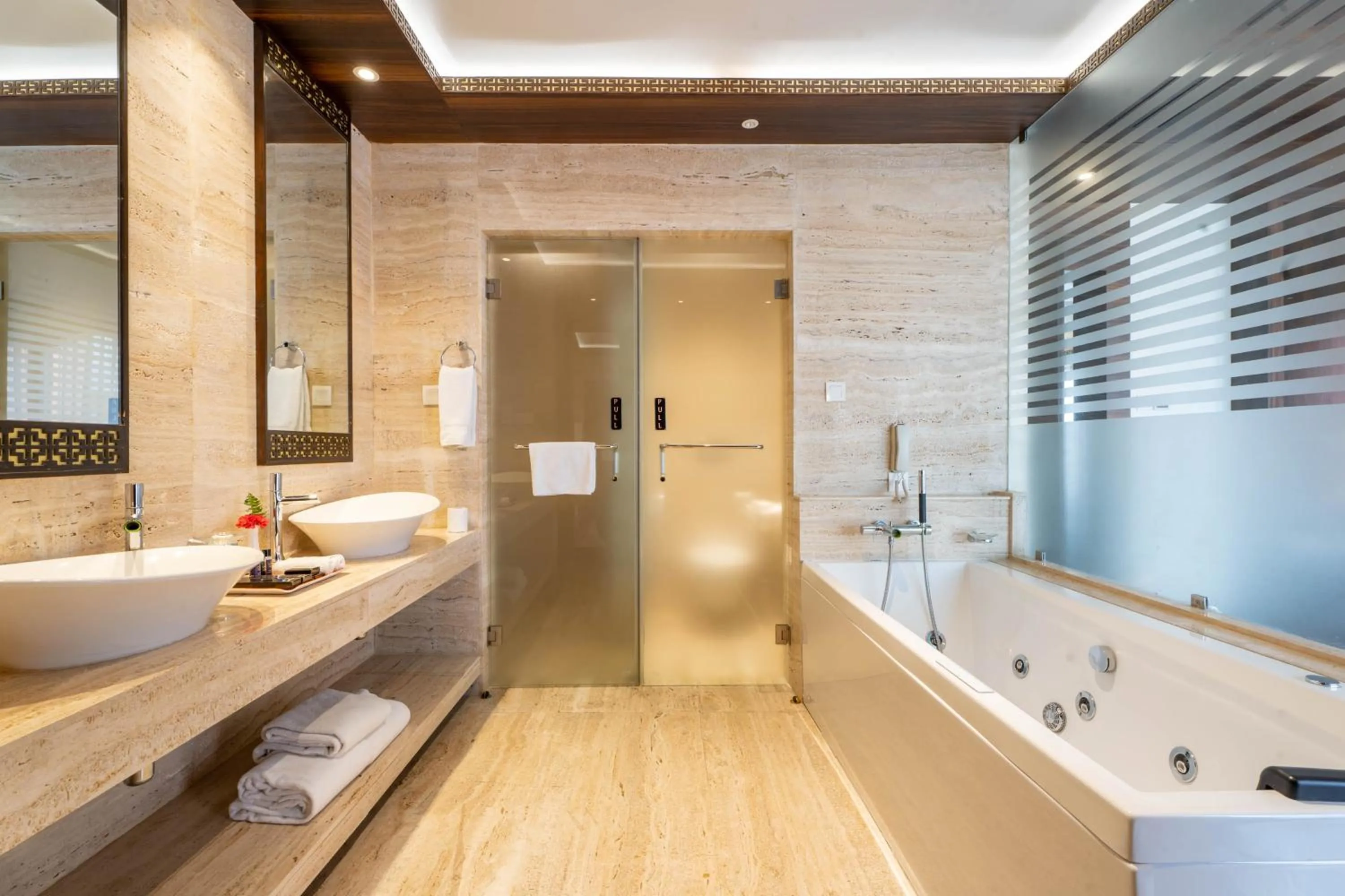 Shower in Ramada by Wyndham Kathmandu Dhumbarahi